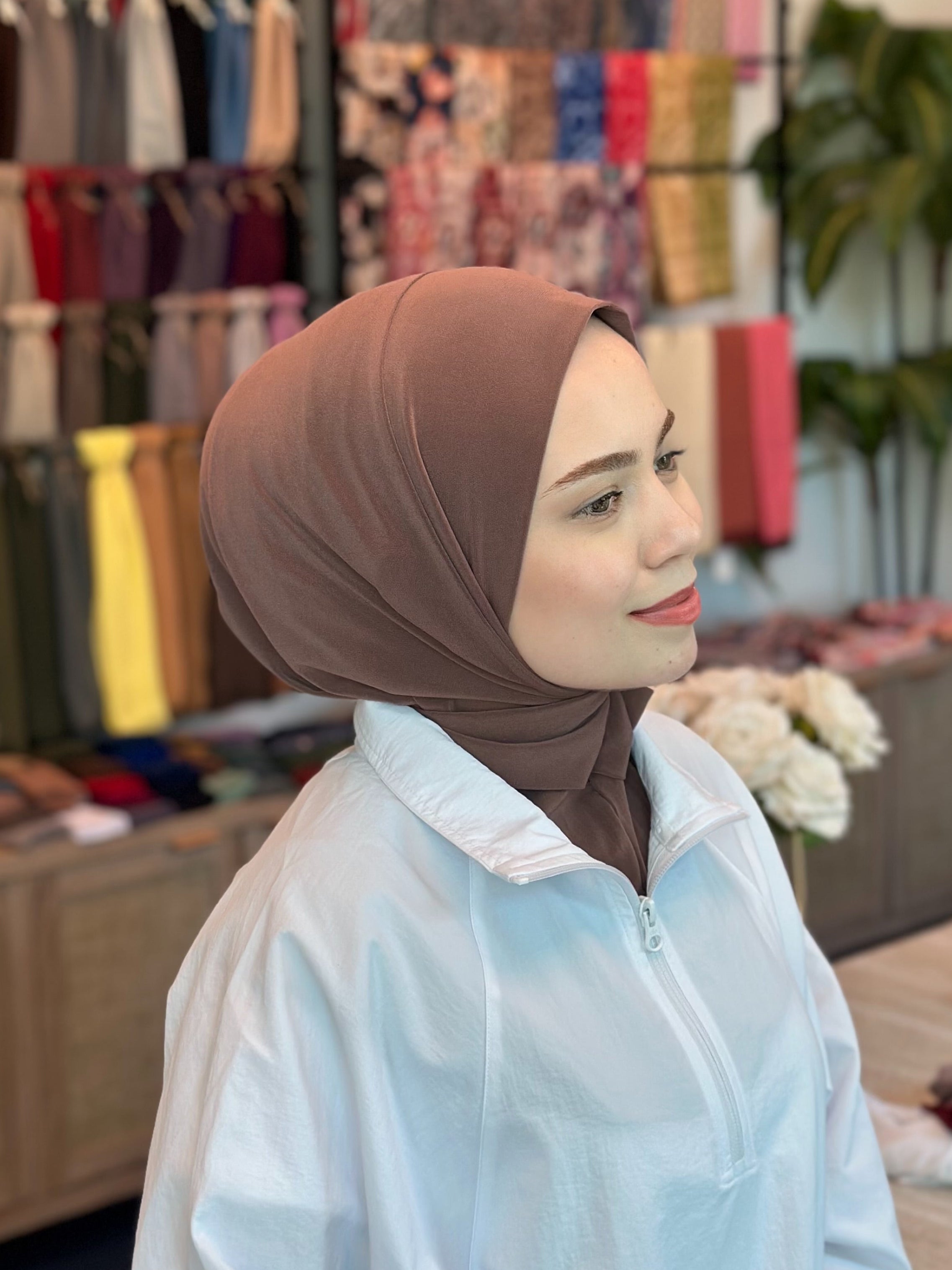 Athletic Hijab - Amber Brown