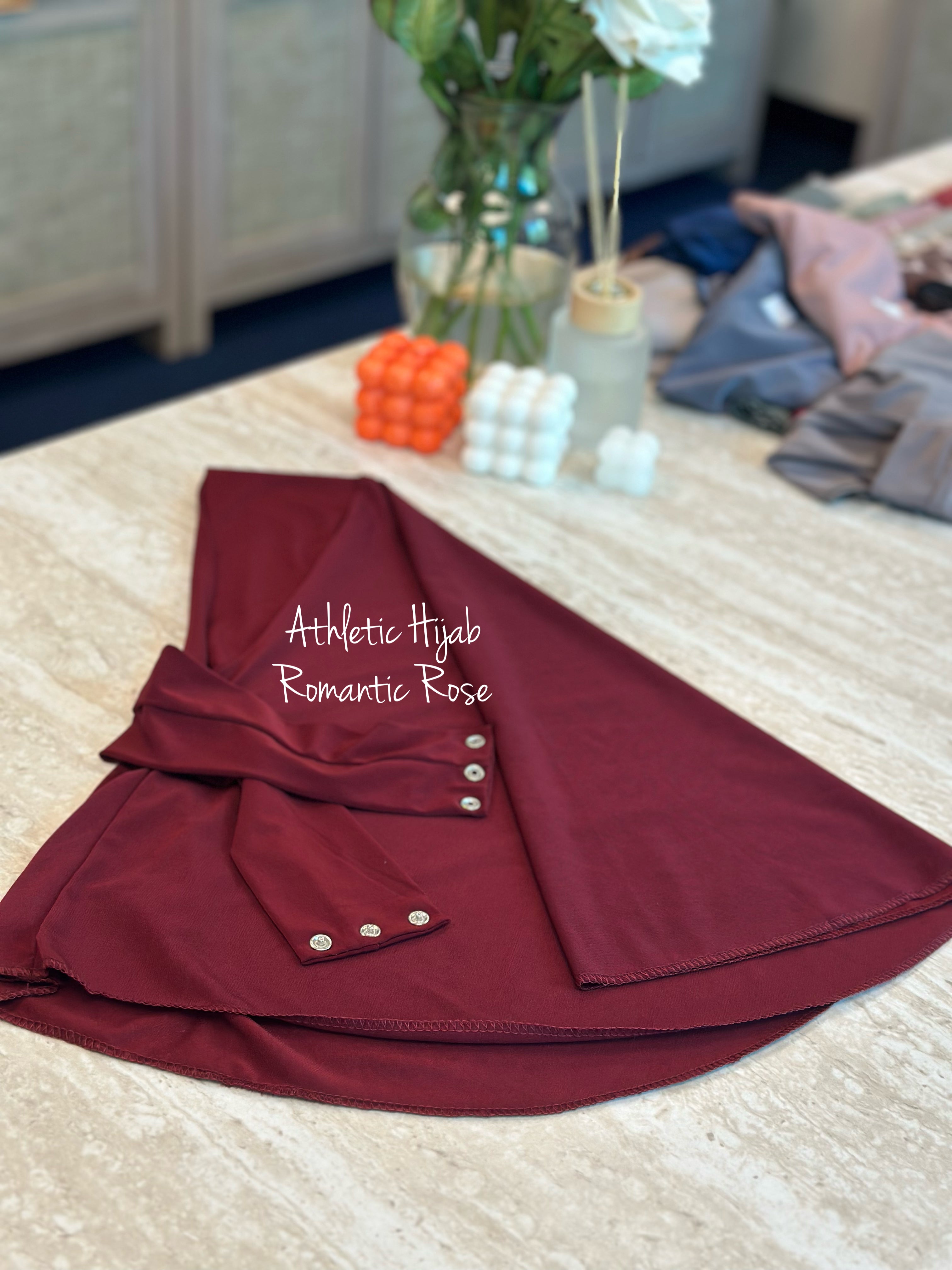Athletic Hijab - Romantic Rose