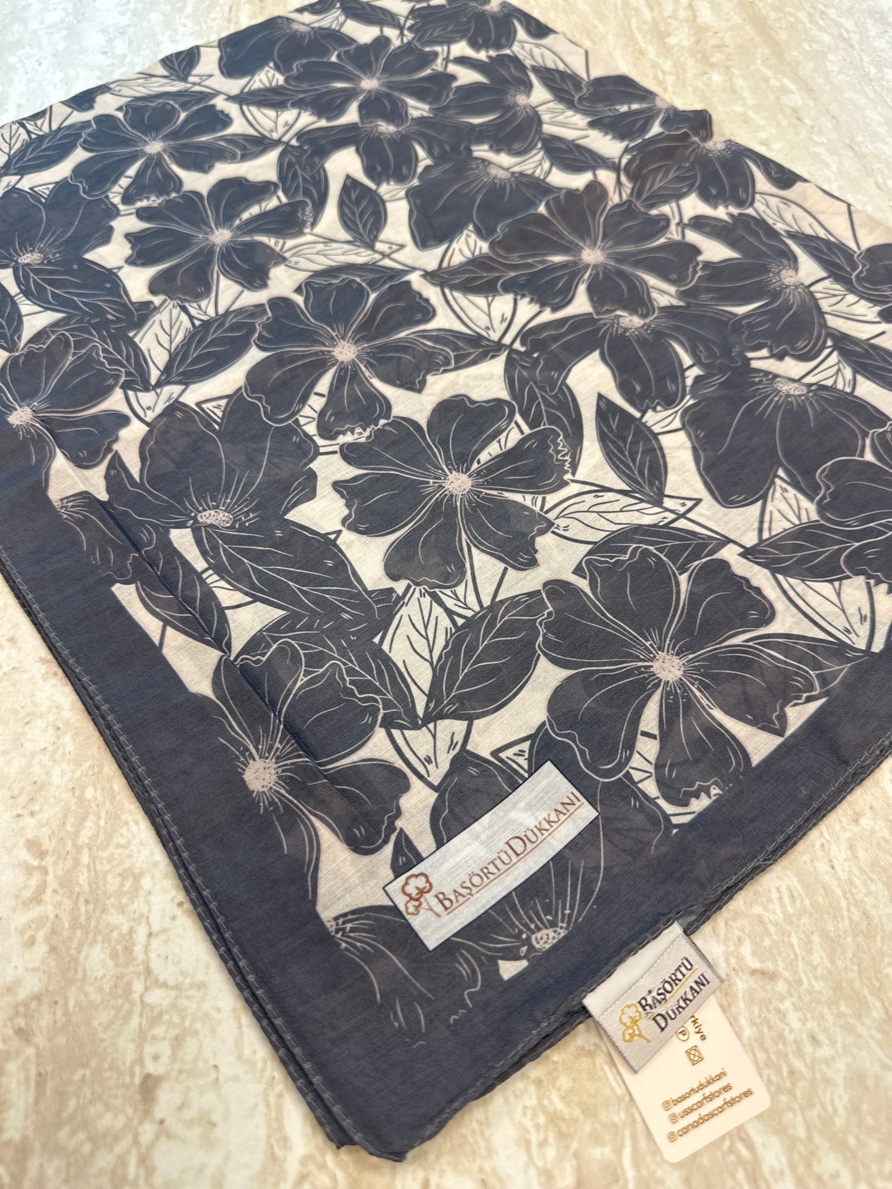 Floria Touch Hijab - Anthracite