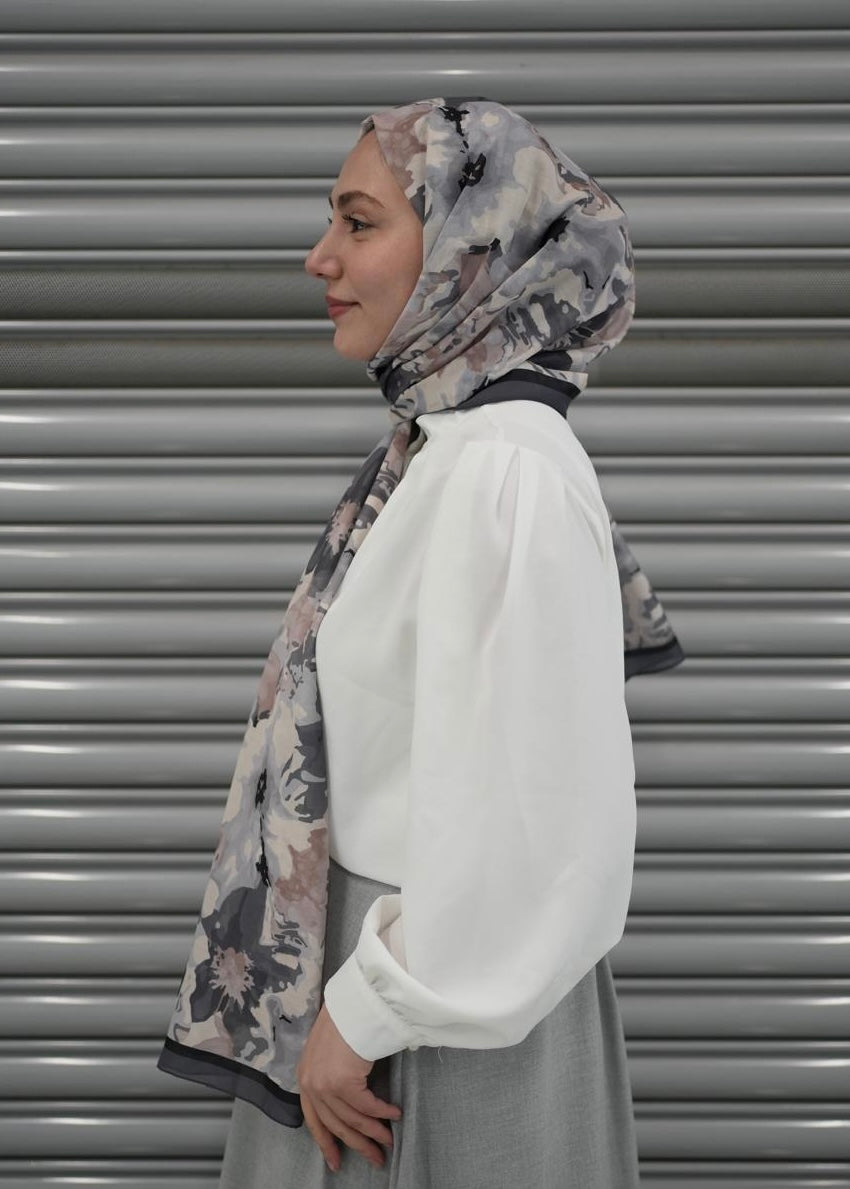 Velora Hijab - Smoke Gray