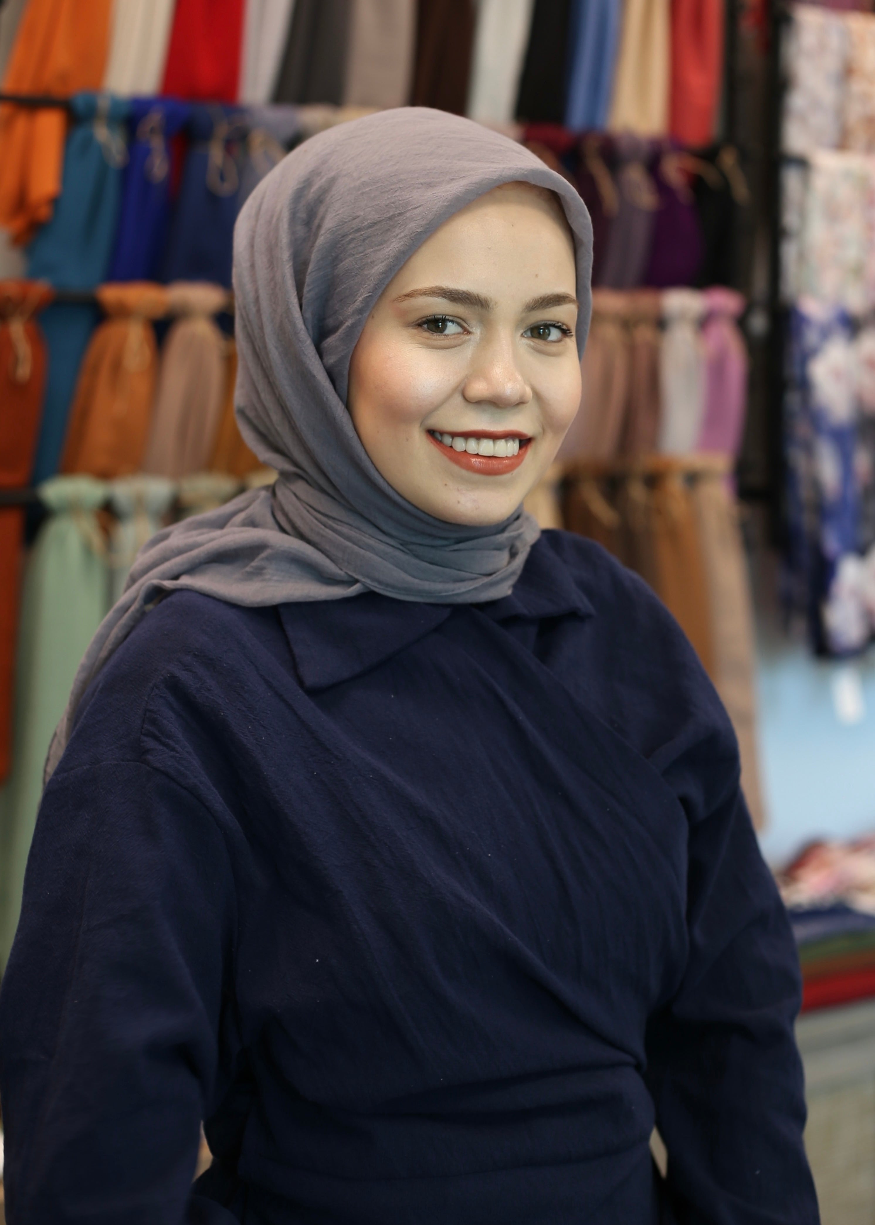 Relax Square Scarf - Dusty Blue (bluish)