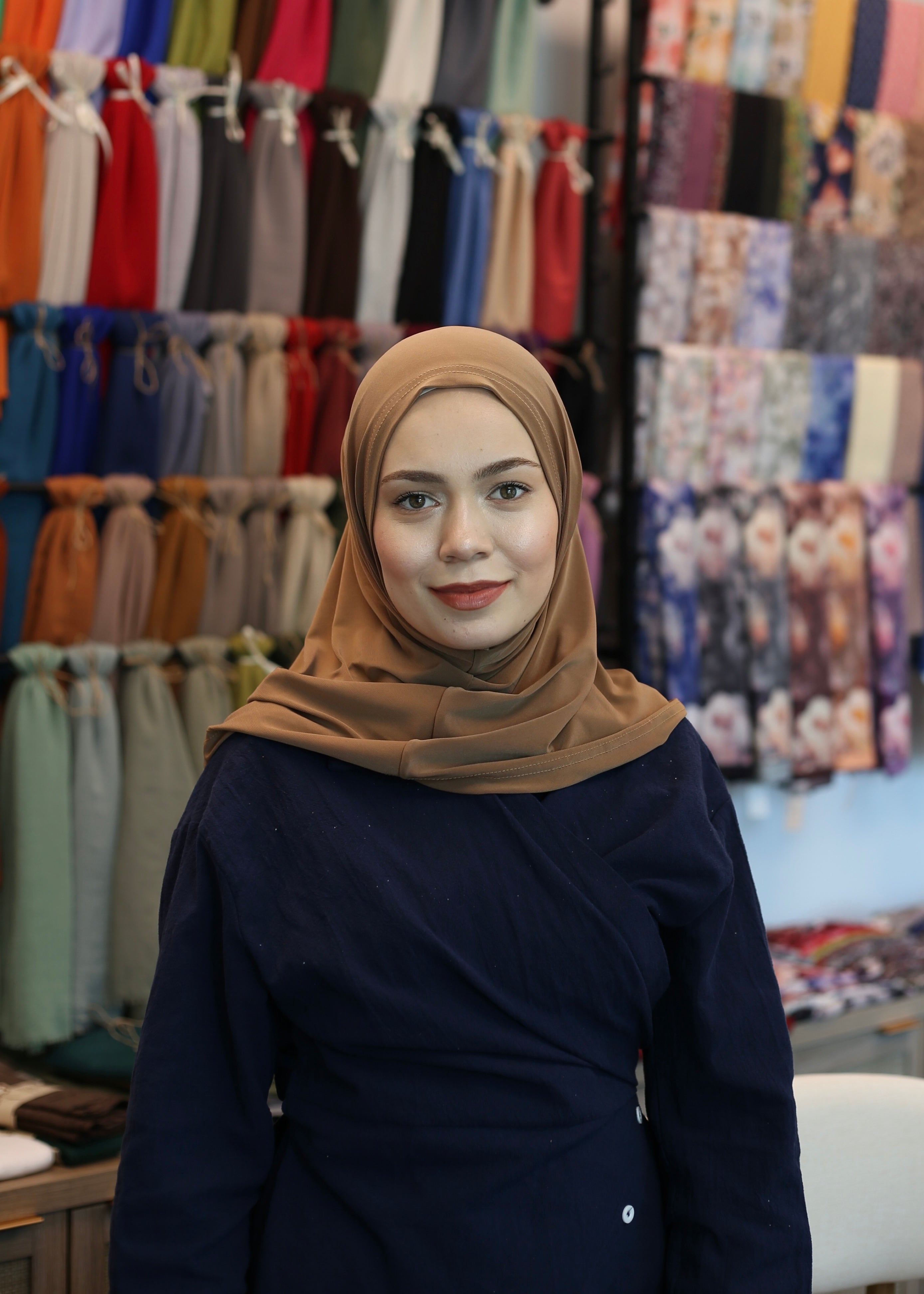 New Athletic Hijab -Summer Chocolate (No Snap Closure)