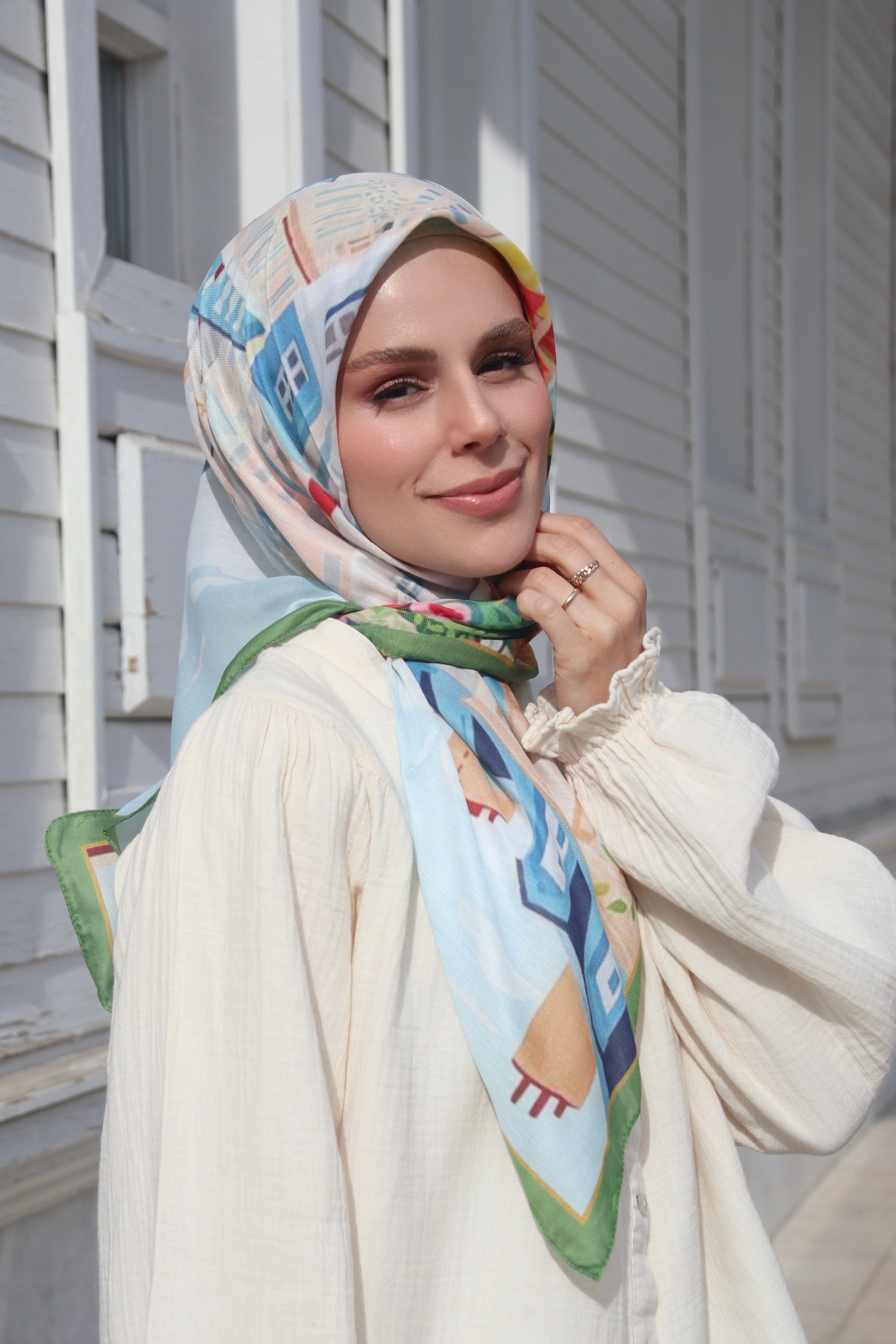 City Square Scarf - Green