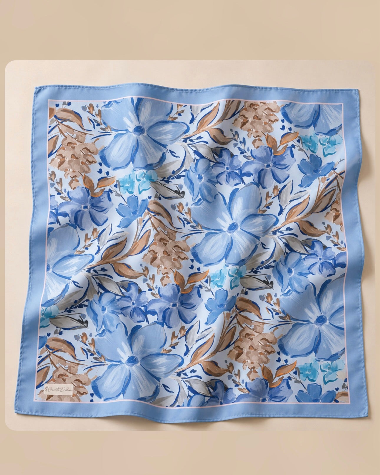 Lily Square Scarf - Baby Blue
