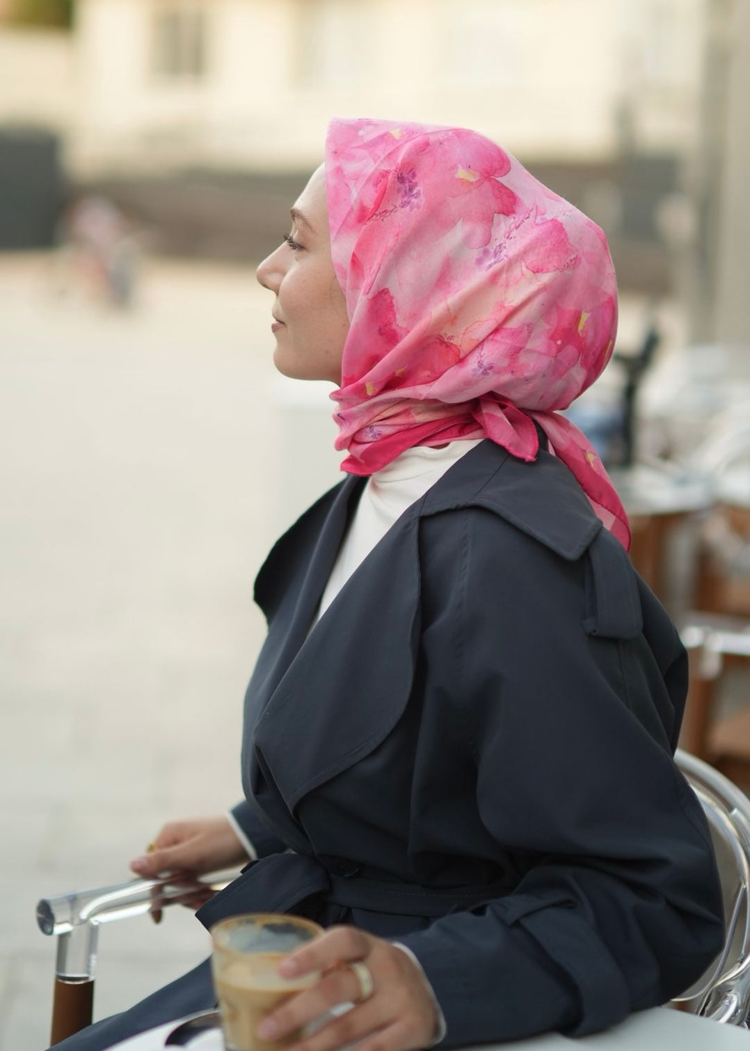 Delora Square Scarf - Cyclamen
