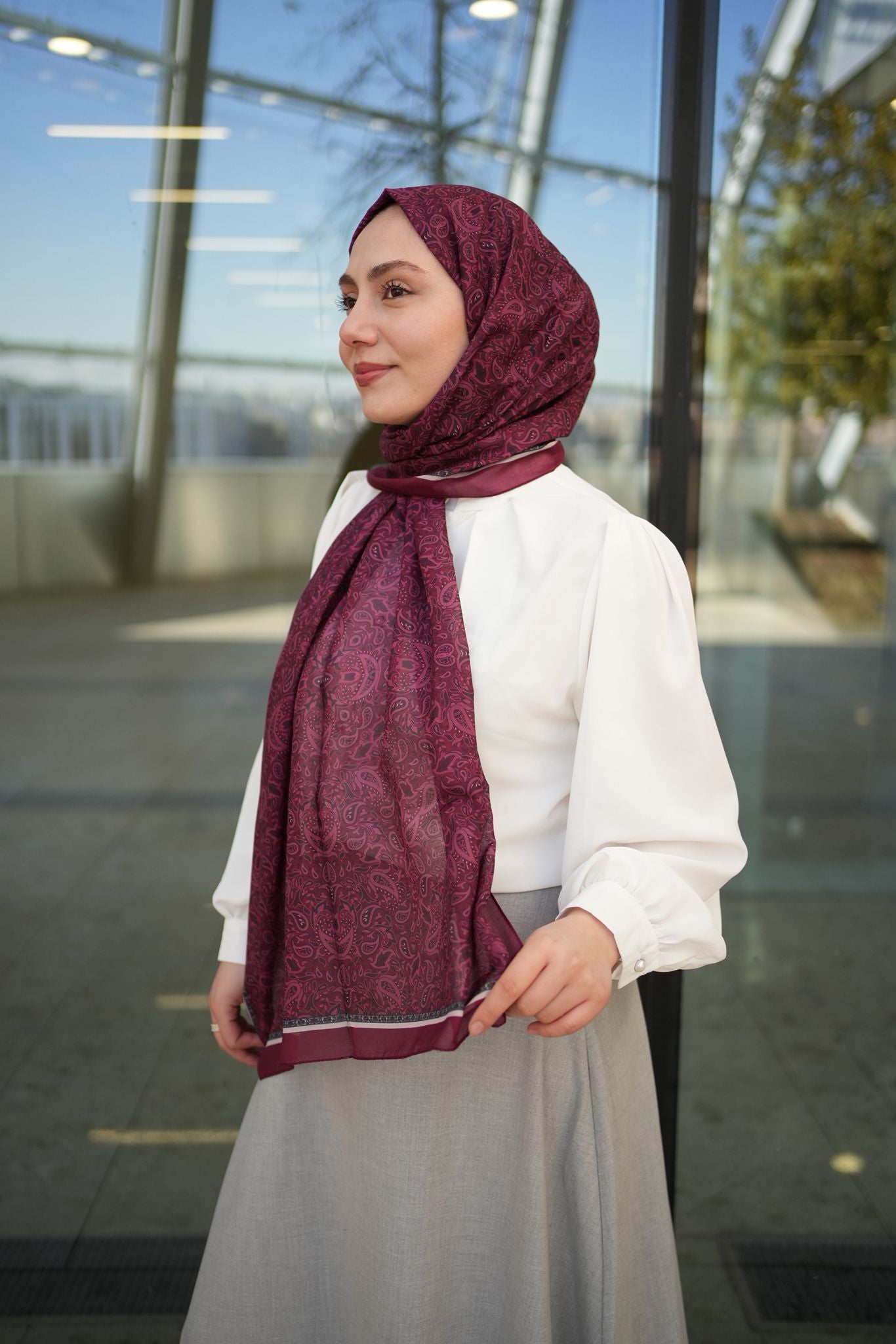 Scheherazade Hijab - Burgundy