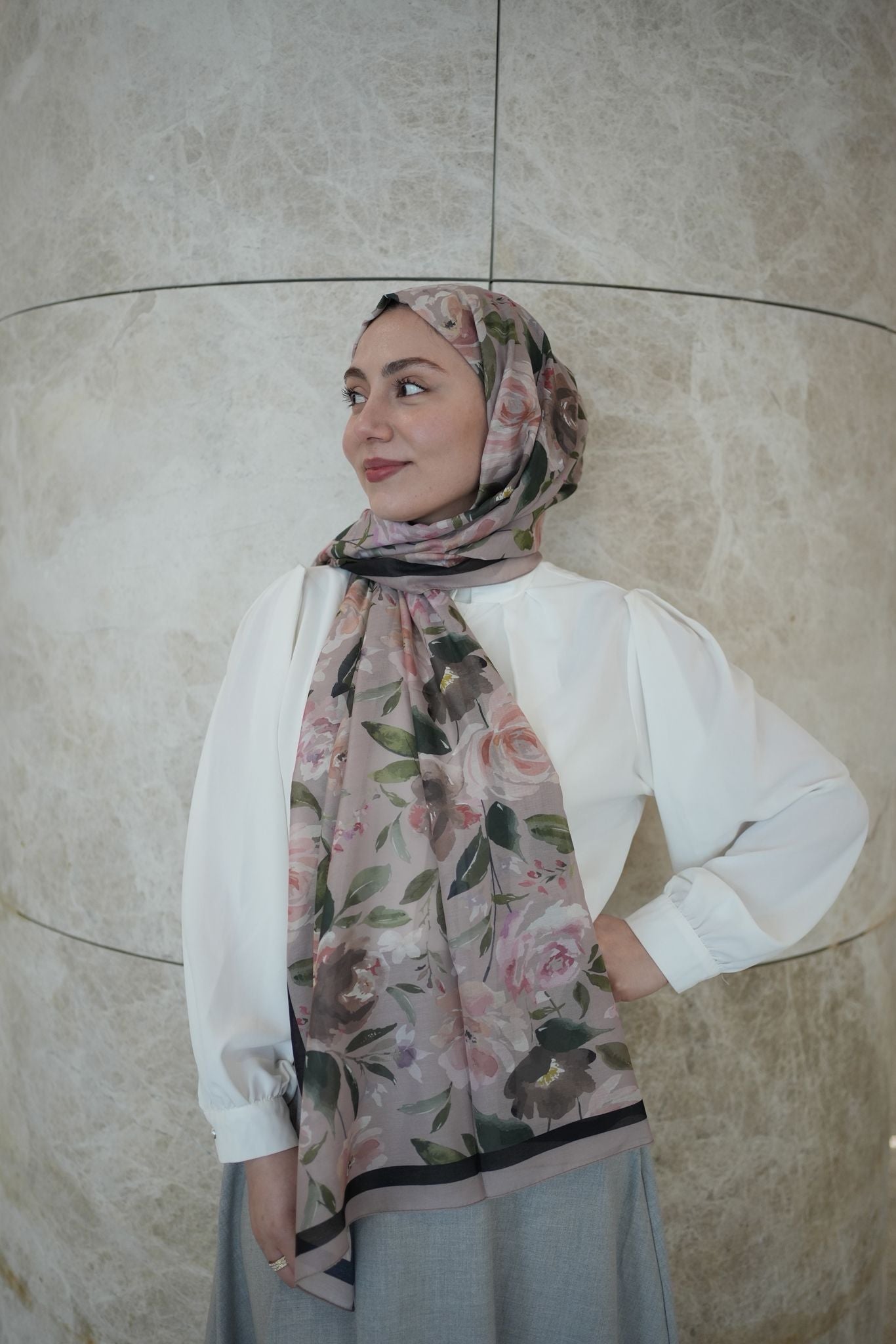 Florya Hijab - Taupe