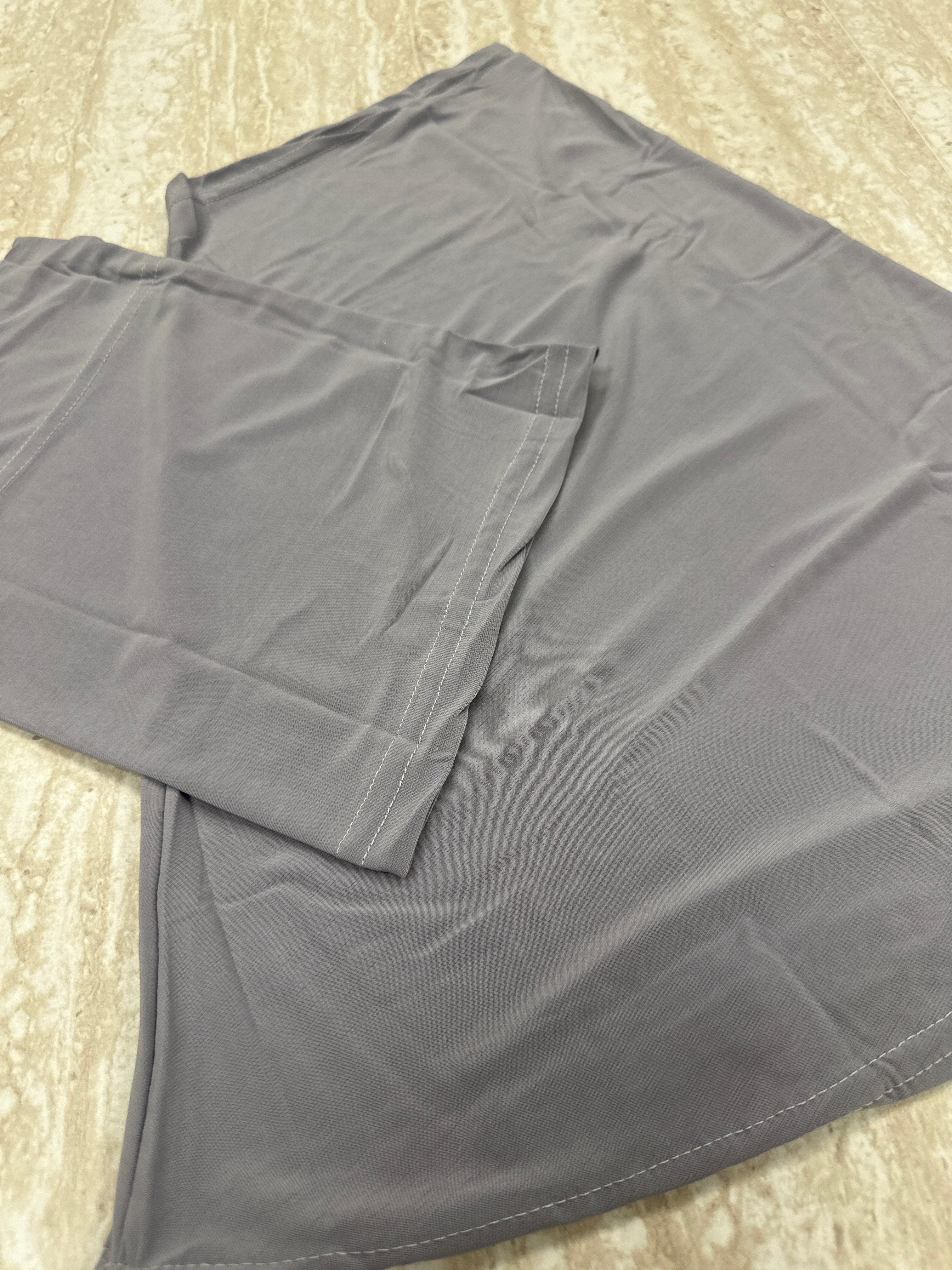 New Athletic Hijab -Medium Gray (No Snap Closure)