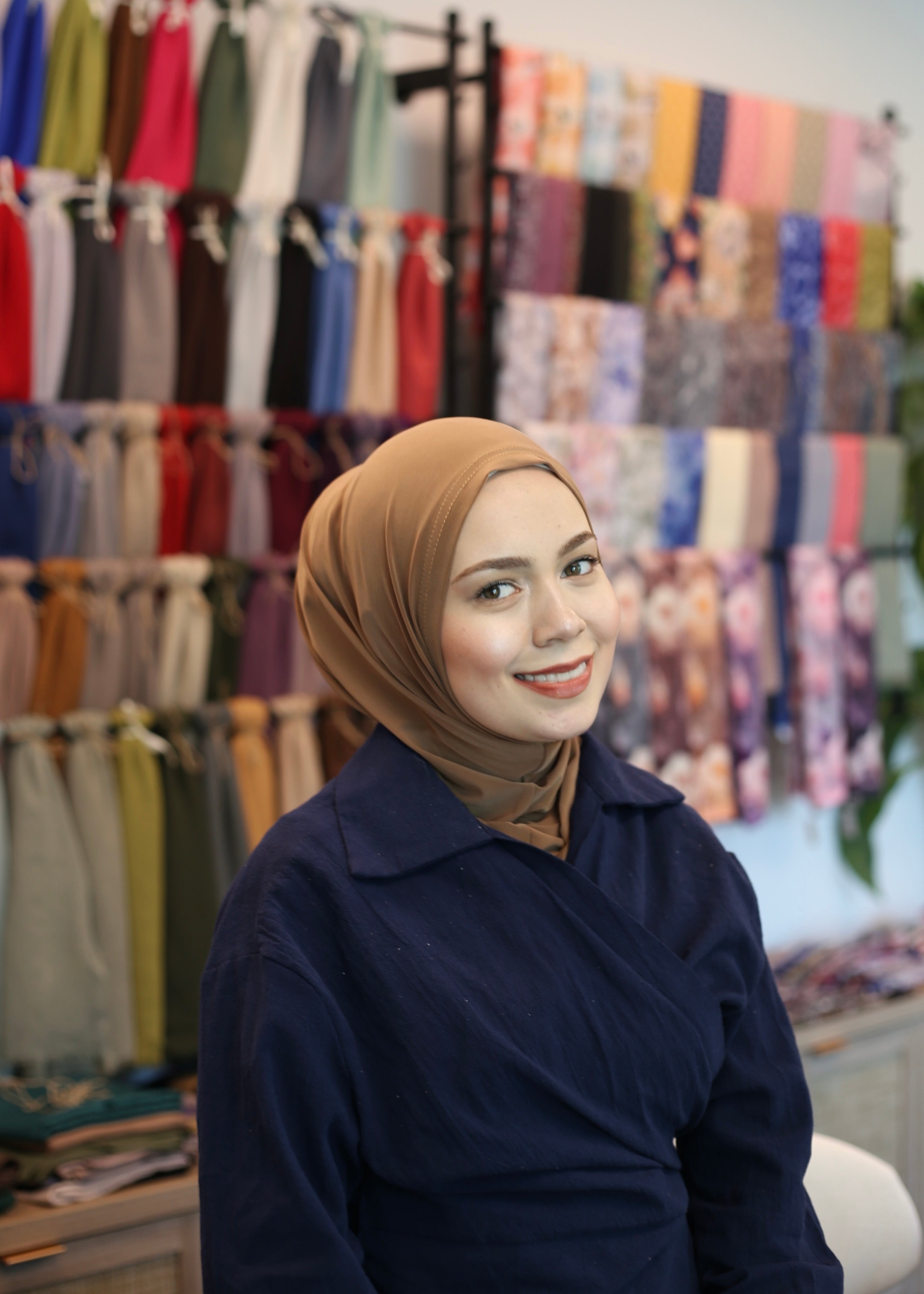 New Athletic Hijab -Summer Chocolate (No Snap Closure)