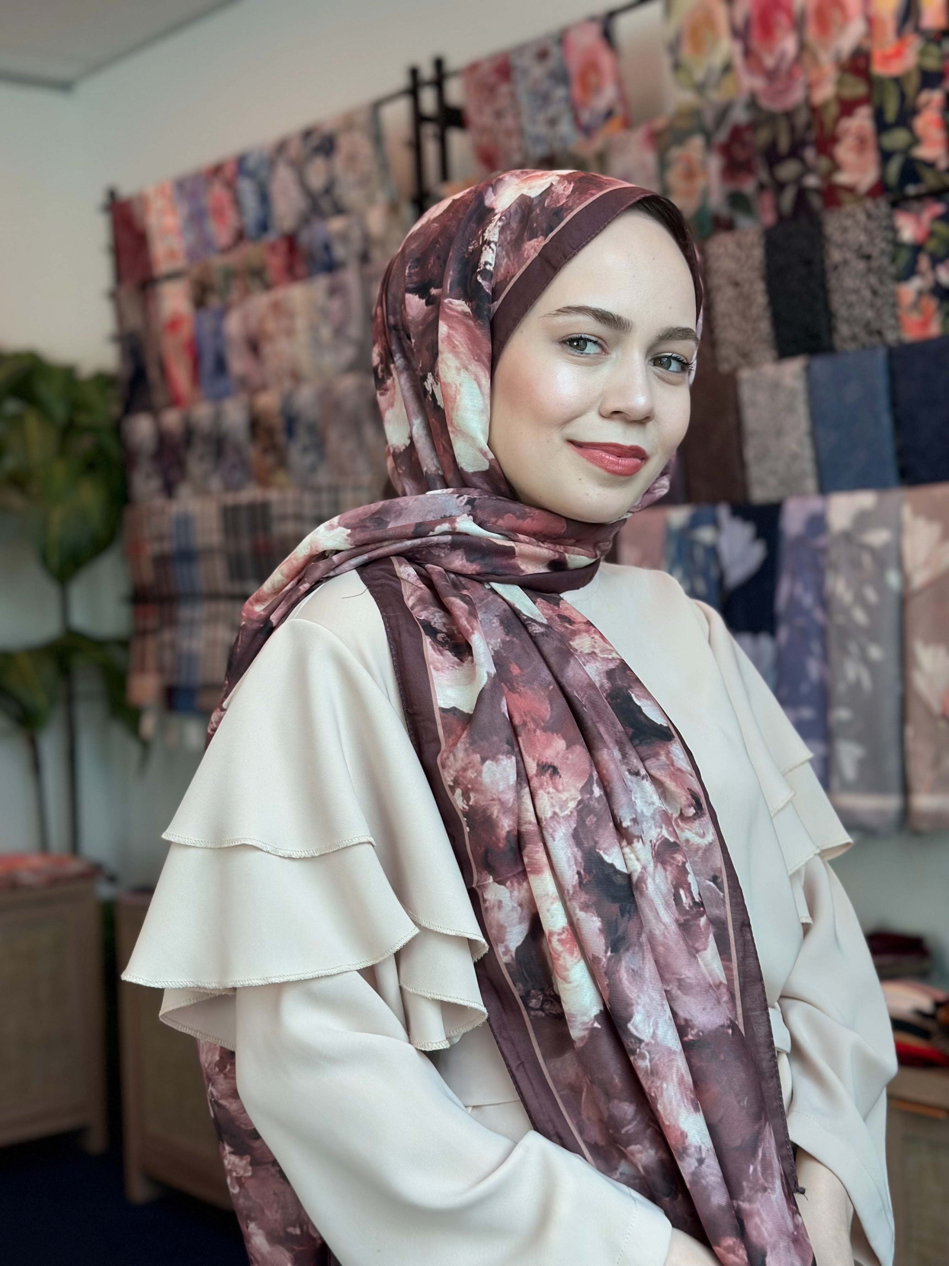 Rose Blend Hijab - Brown