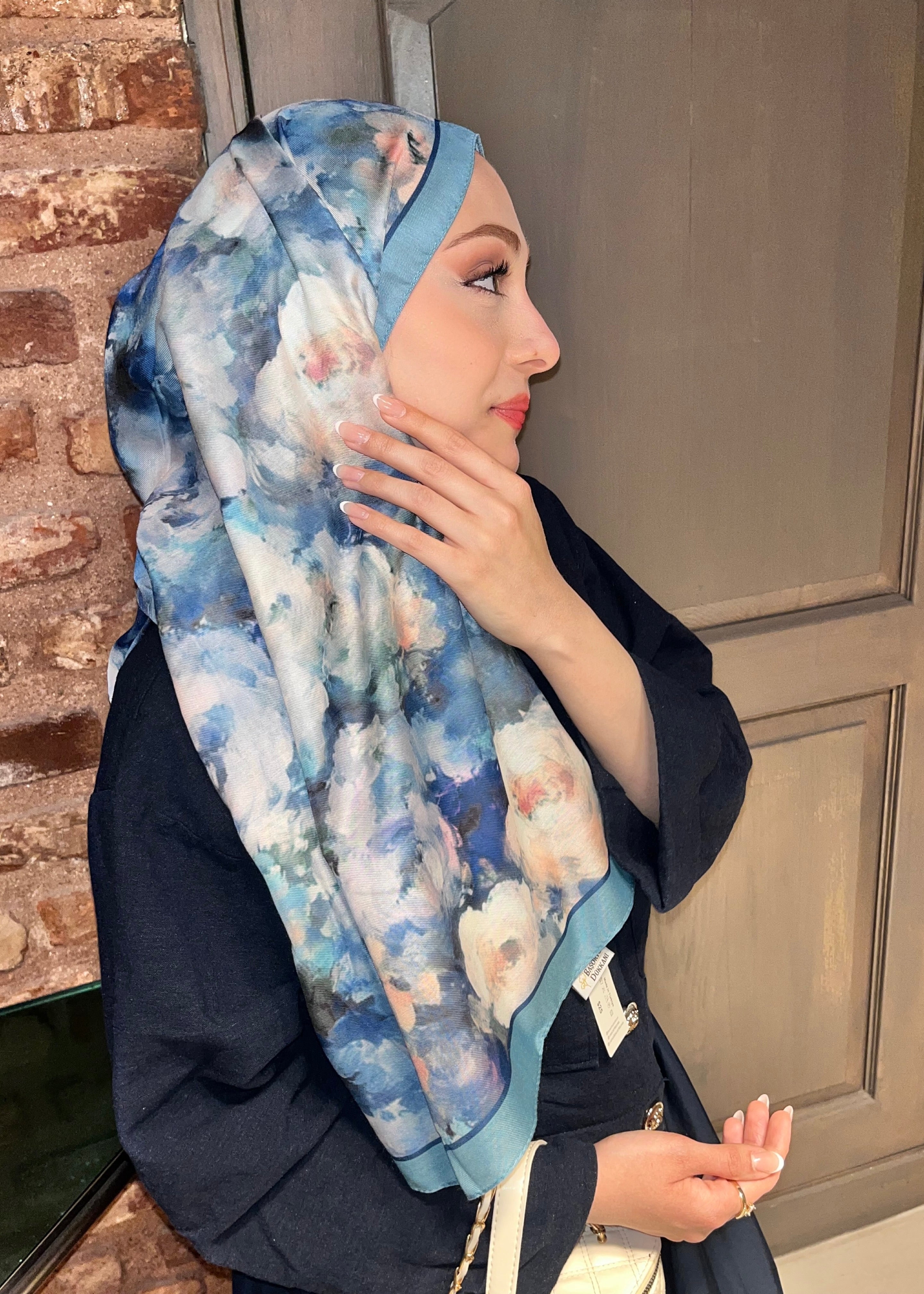 Rose Blend Hijab - Stabilo Blue