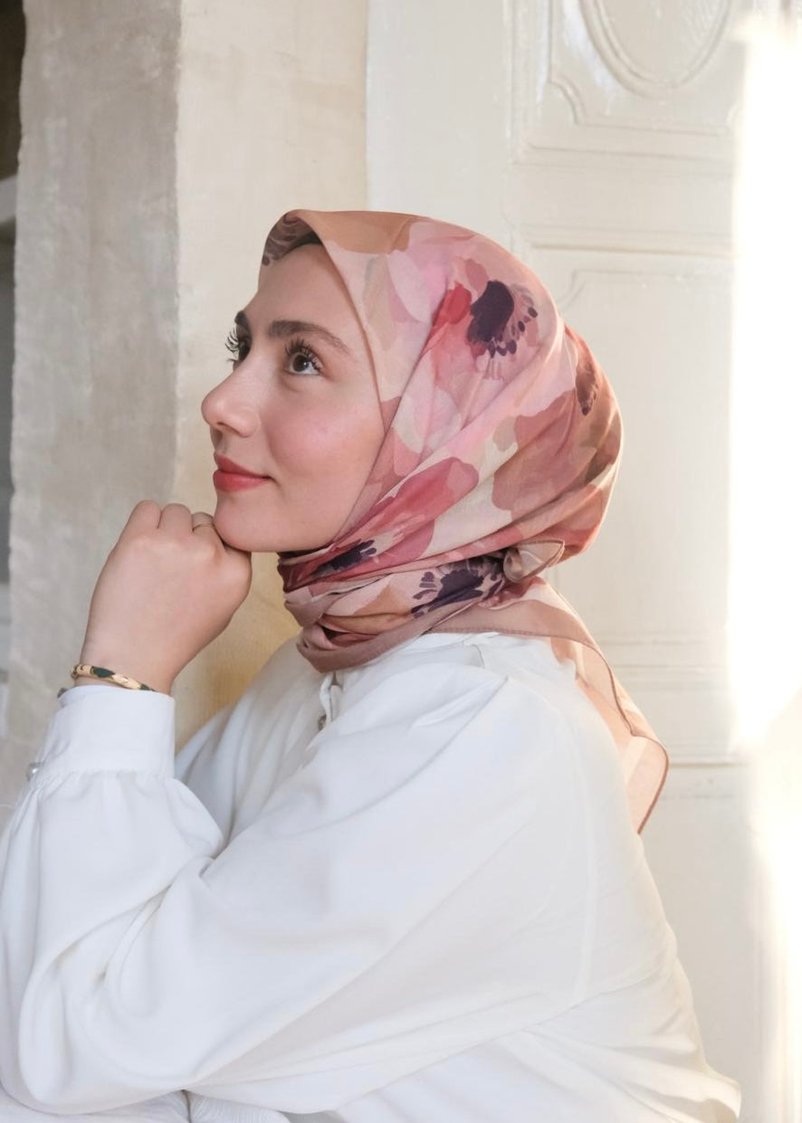 Maribel Square Scarf - Latte