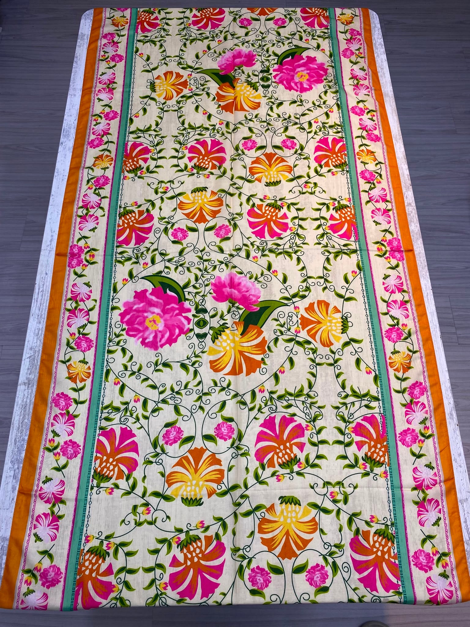 Palace Flower Hijab - Orange