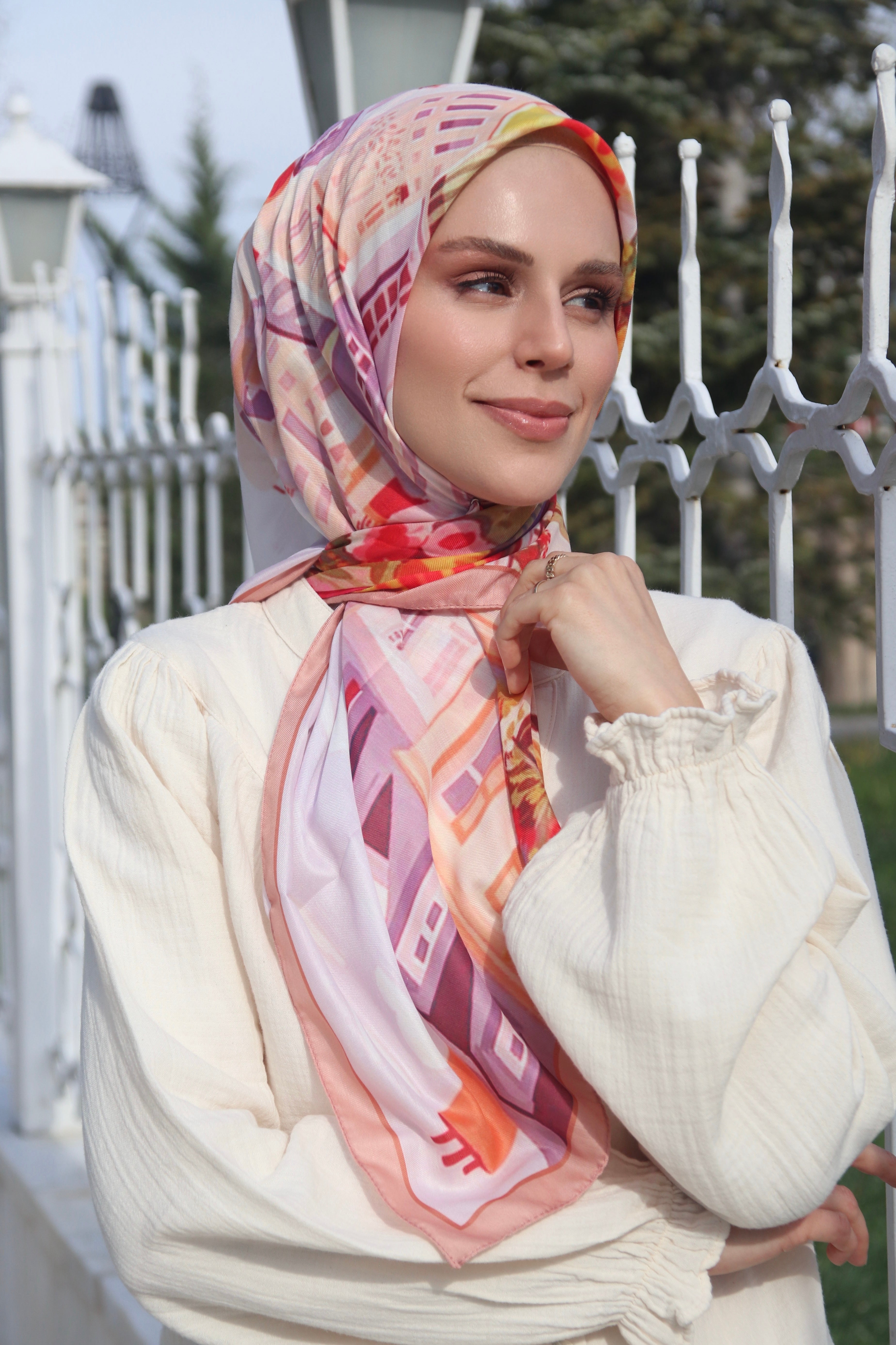 City Square Scarf - Melon