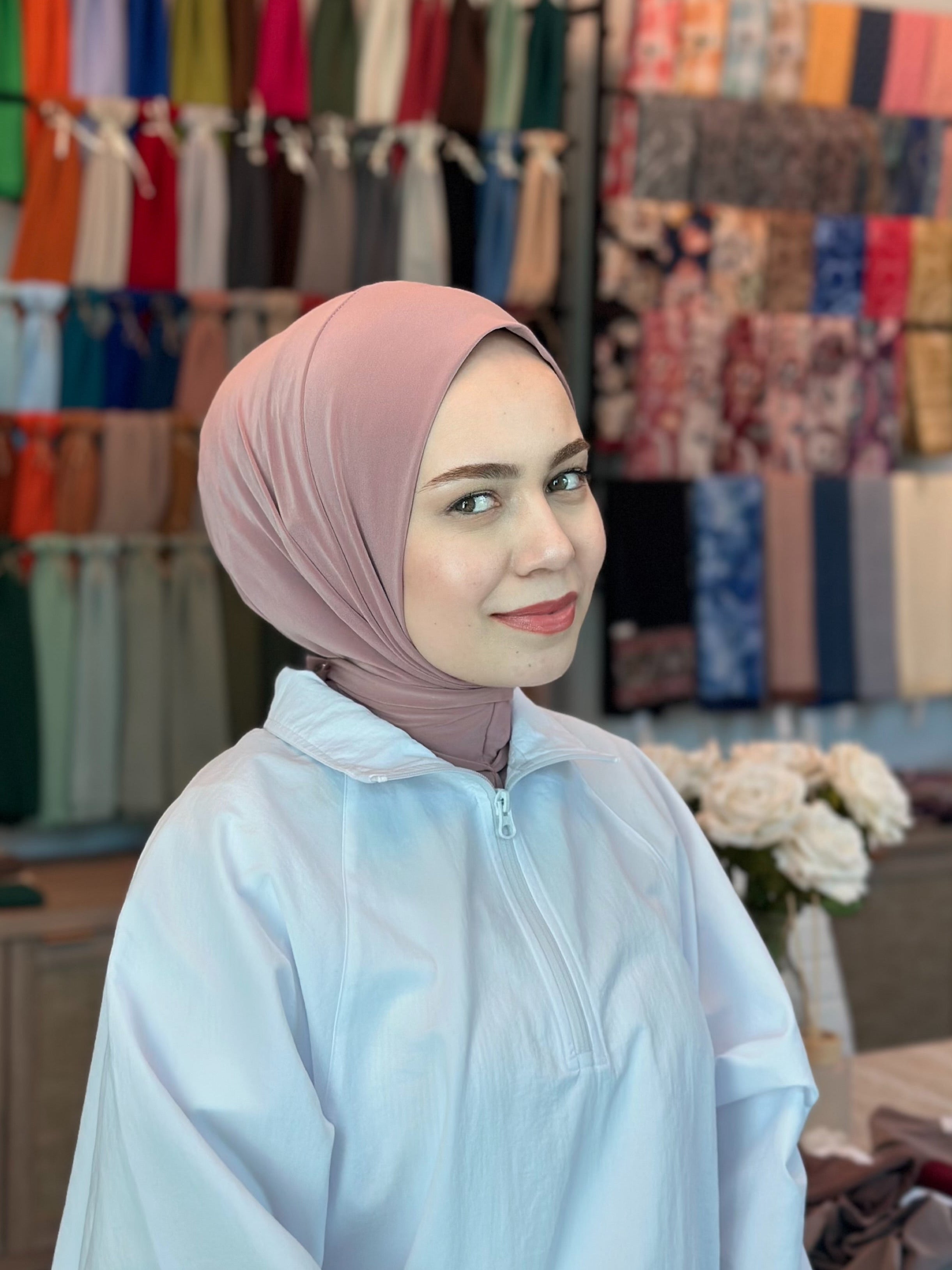 Athletic Hijab - Silk Blush