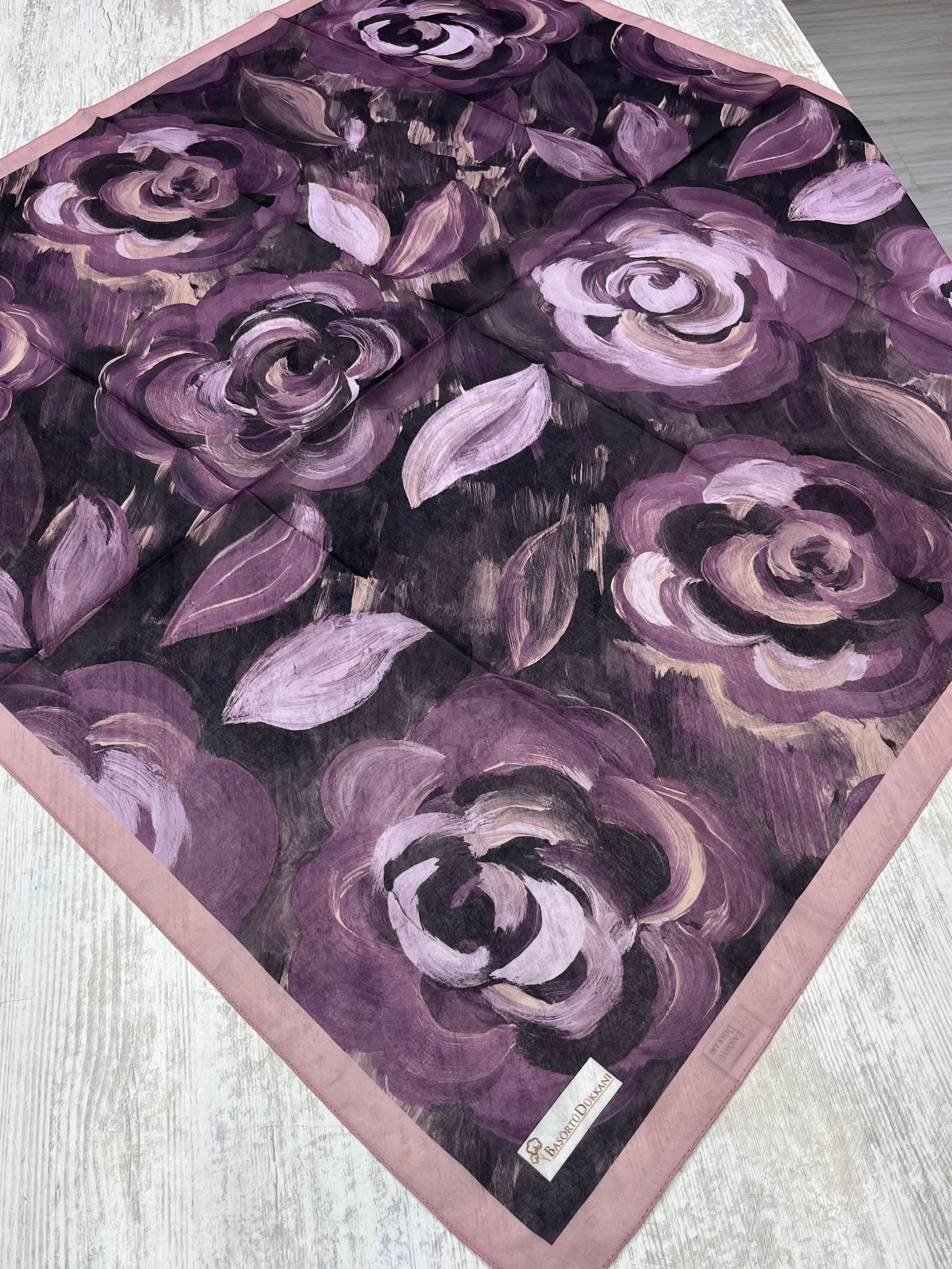 Rosara Square Scarf - Purple