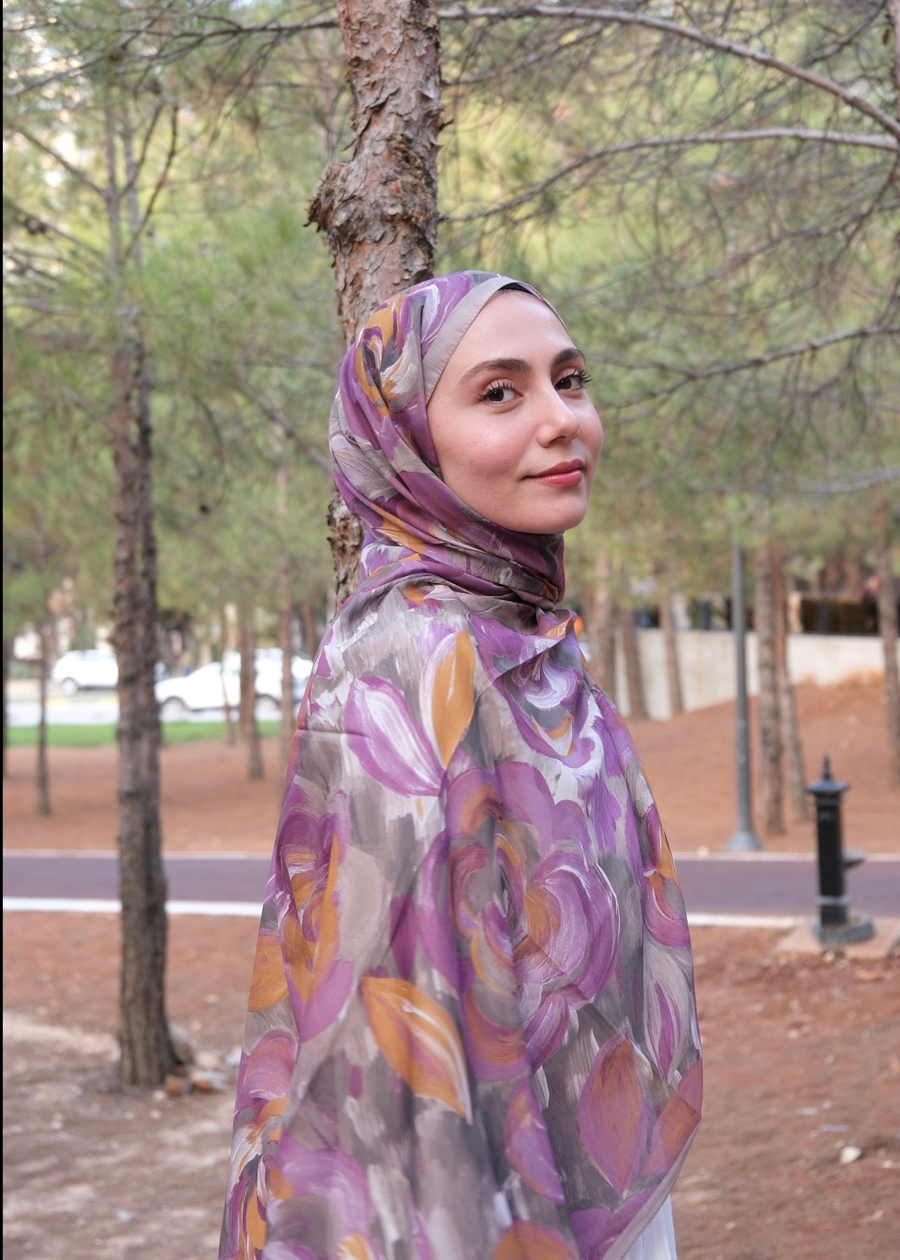 Rosara Hijab - Taupe-Plum