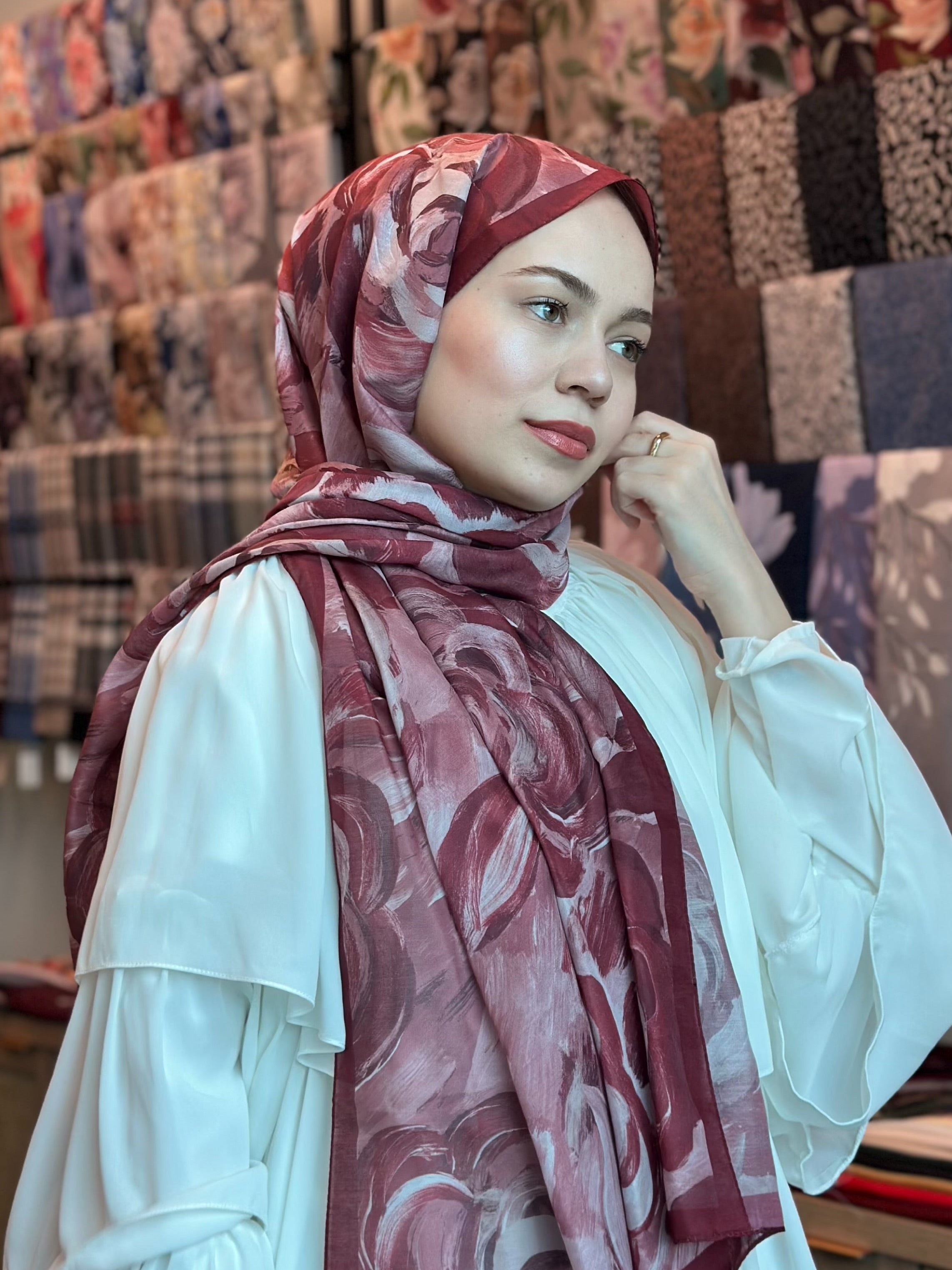 Rosara Hijab - Summer Burgundy