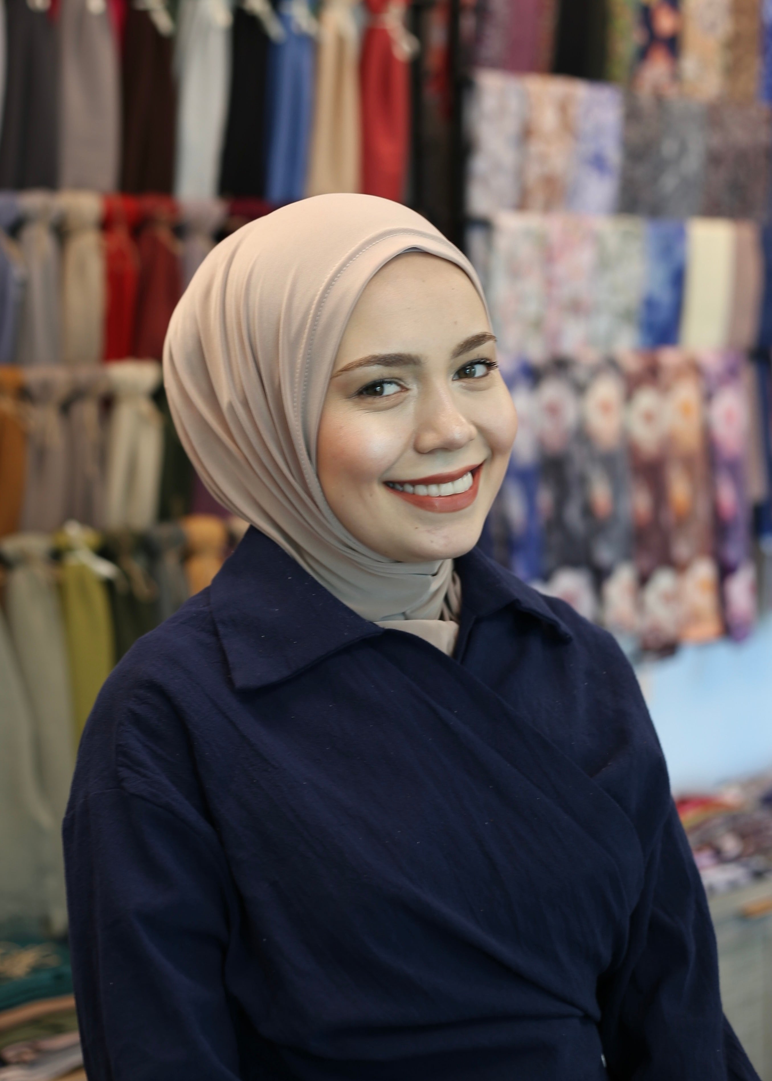 New Athletic Hijab -Nude (No Snap Closure)
