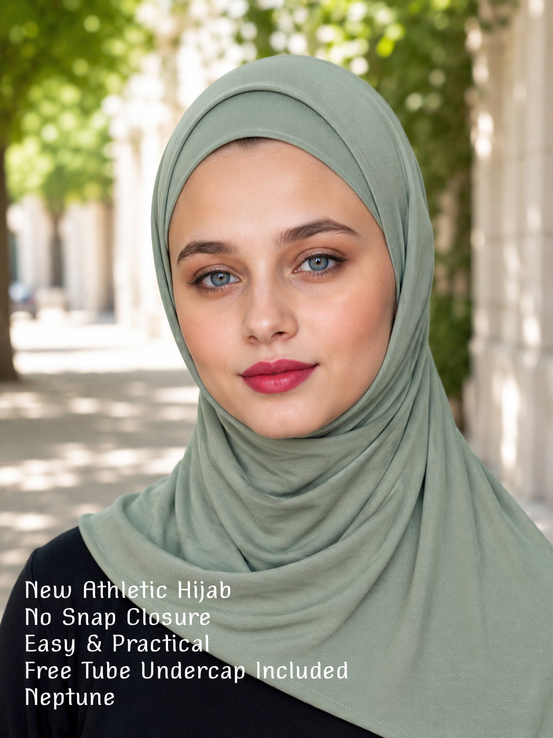 New Athletic Hijab -Neptune (No Snap Closure)