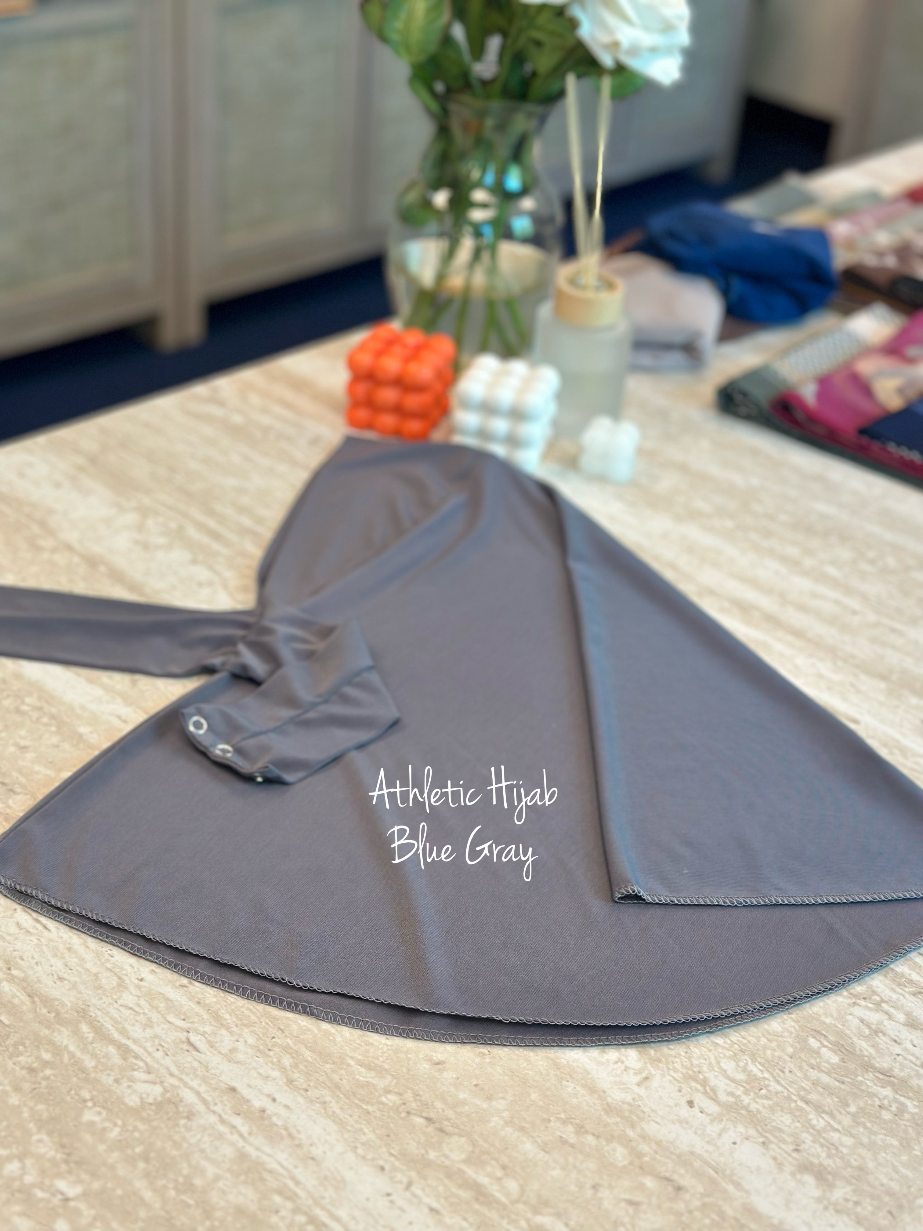 Athletic Hijab - Blue Grey