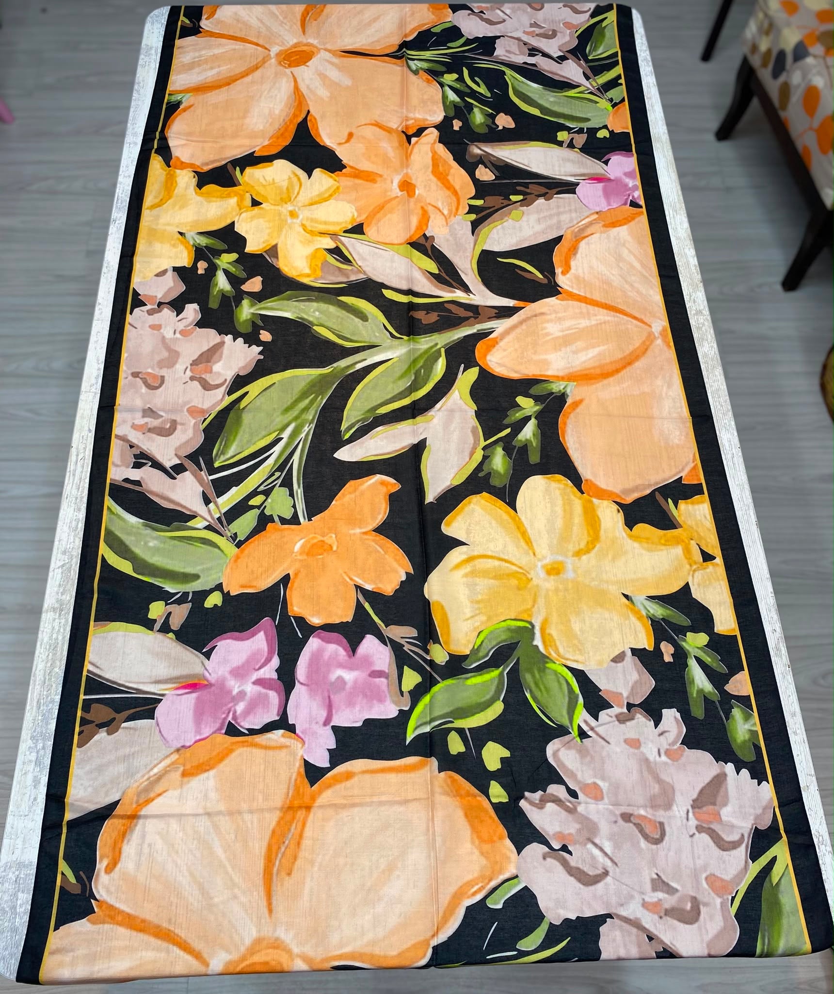 Lily Hijab - Black & Orange