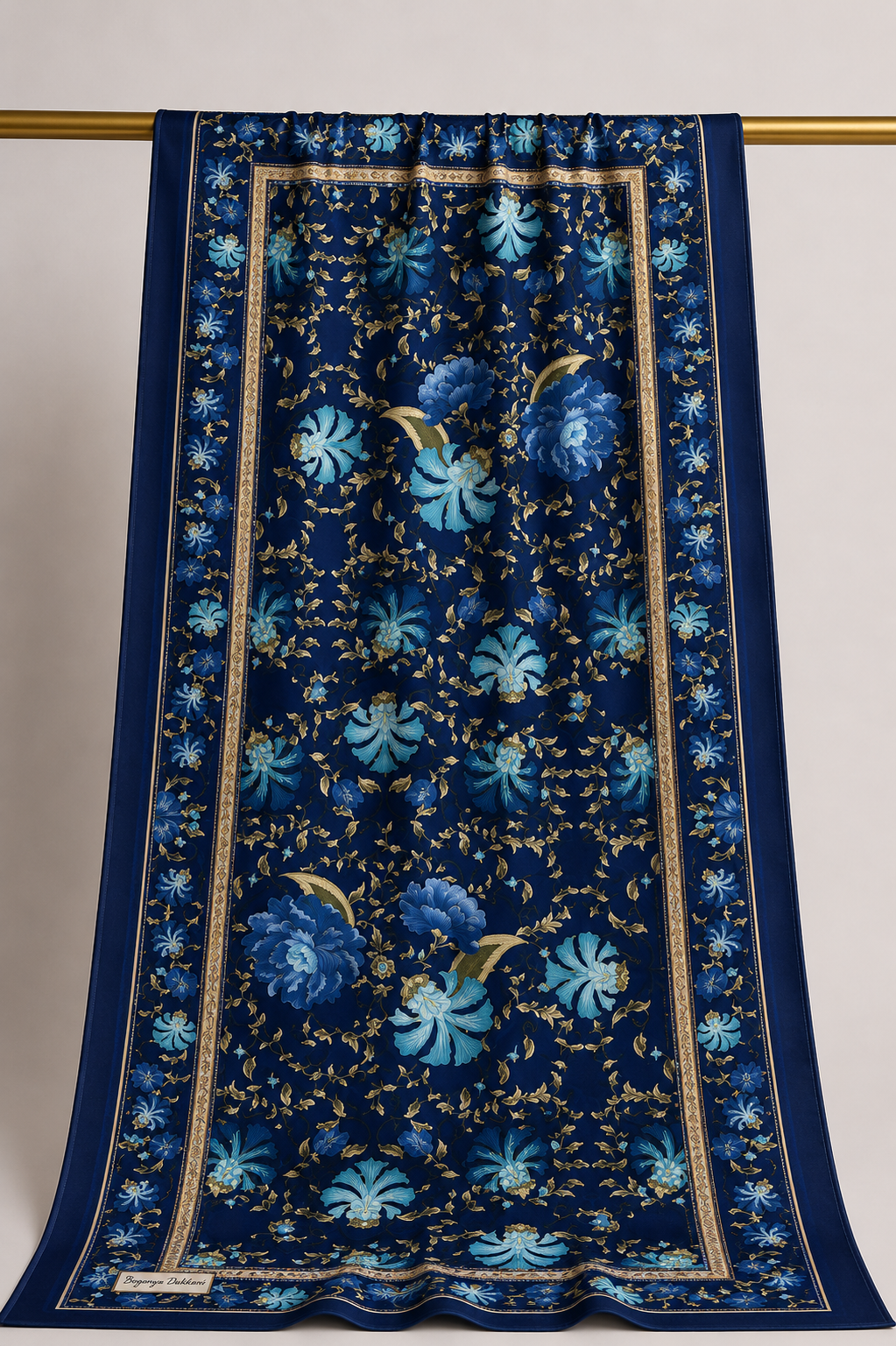 Palace Flower Hijab - Midnight Blue