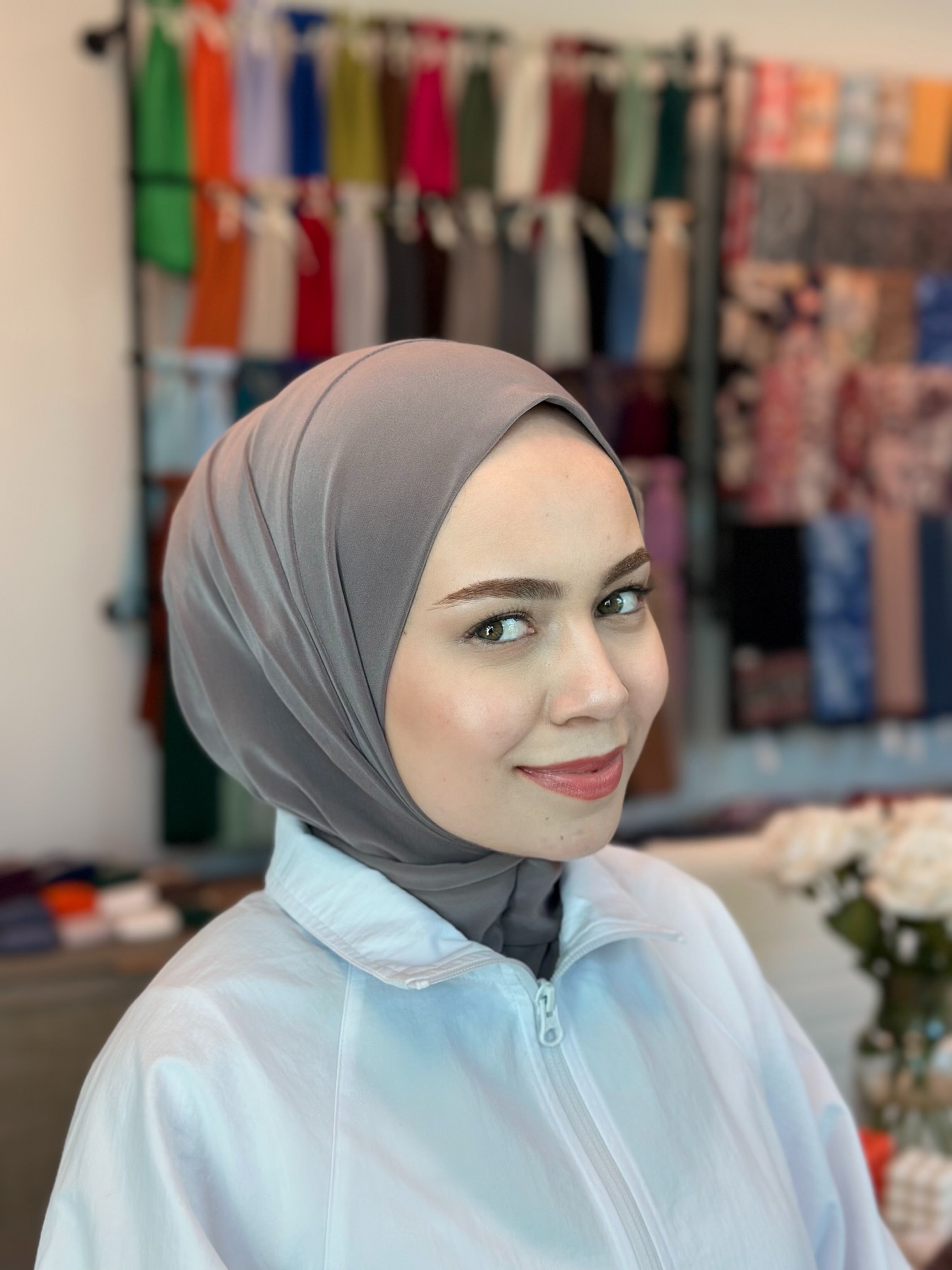 Athletic Hijab - Shadow Grey