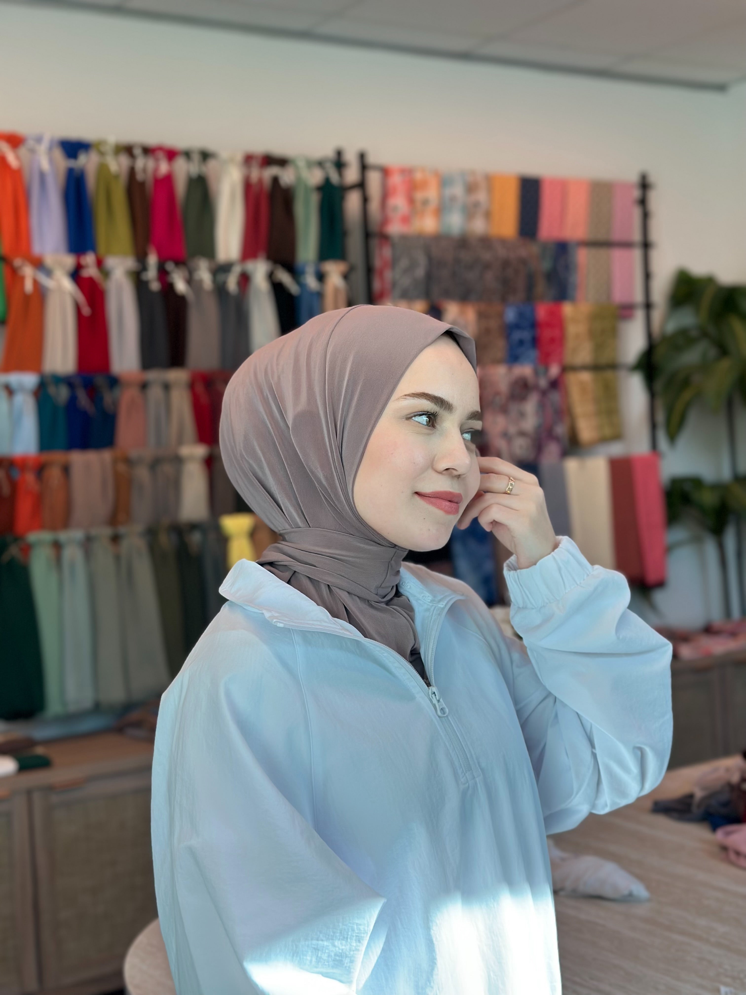 Athletic Hijab - Soft Taupe