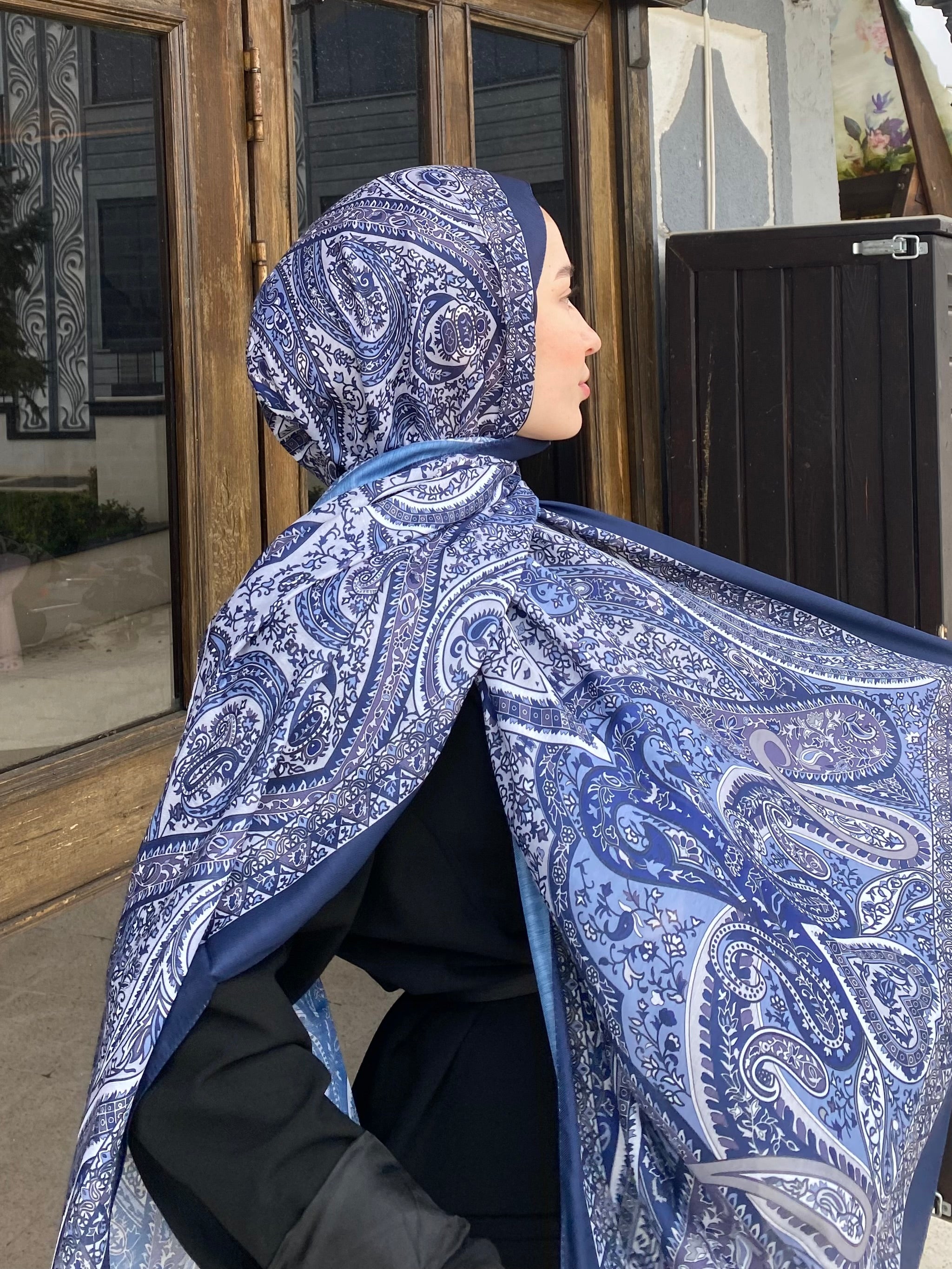 Firuze 2 Hijab - Navy Blue