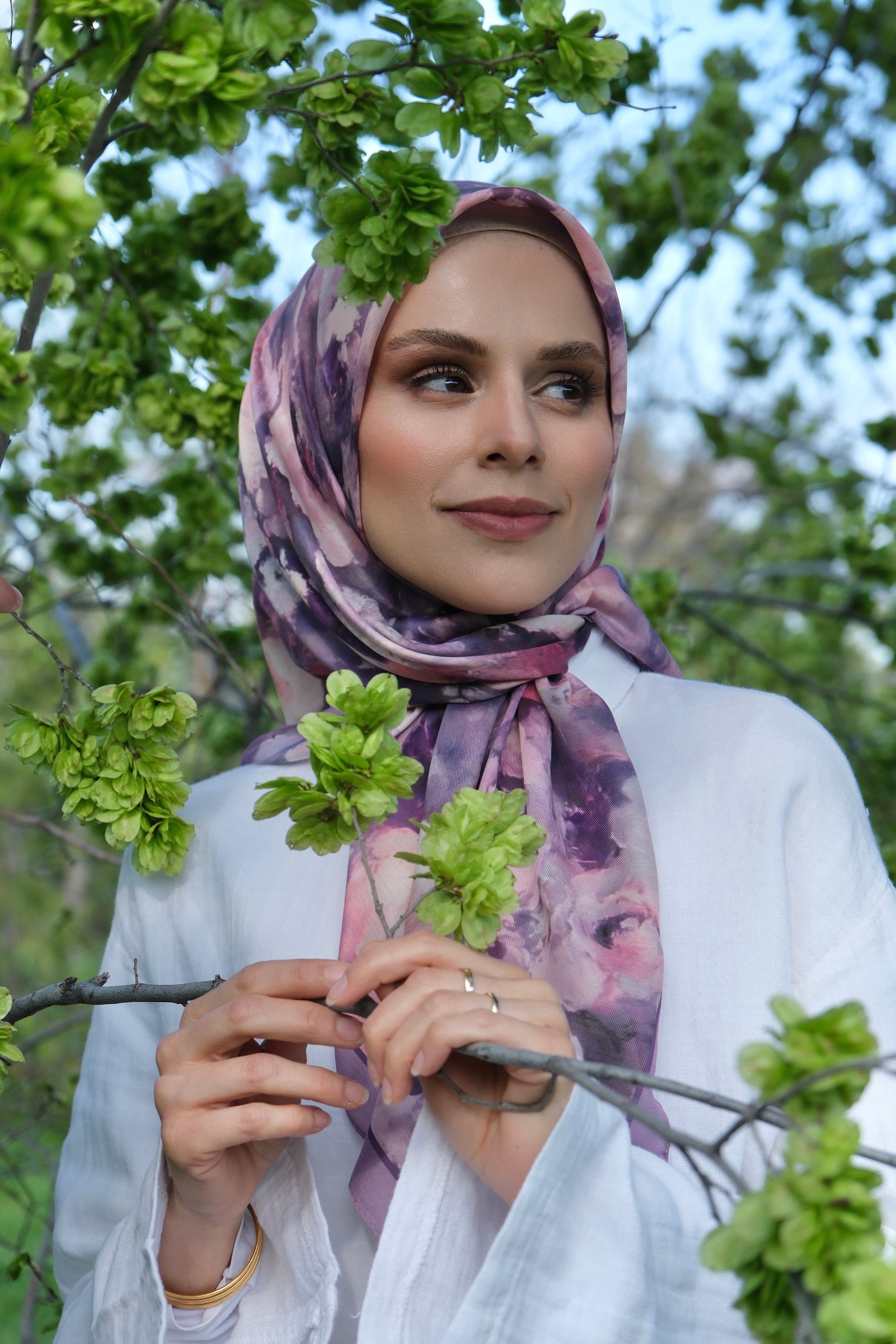 Rose Blend Square Scarf - Lavender