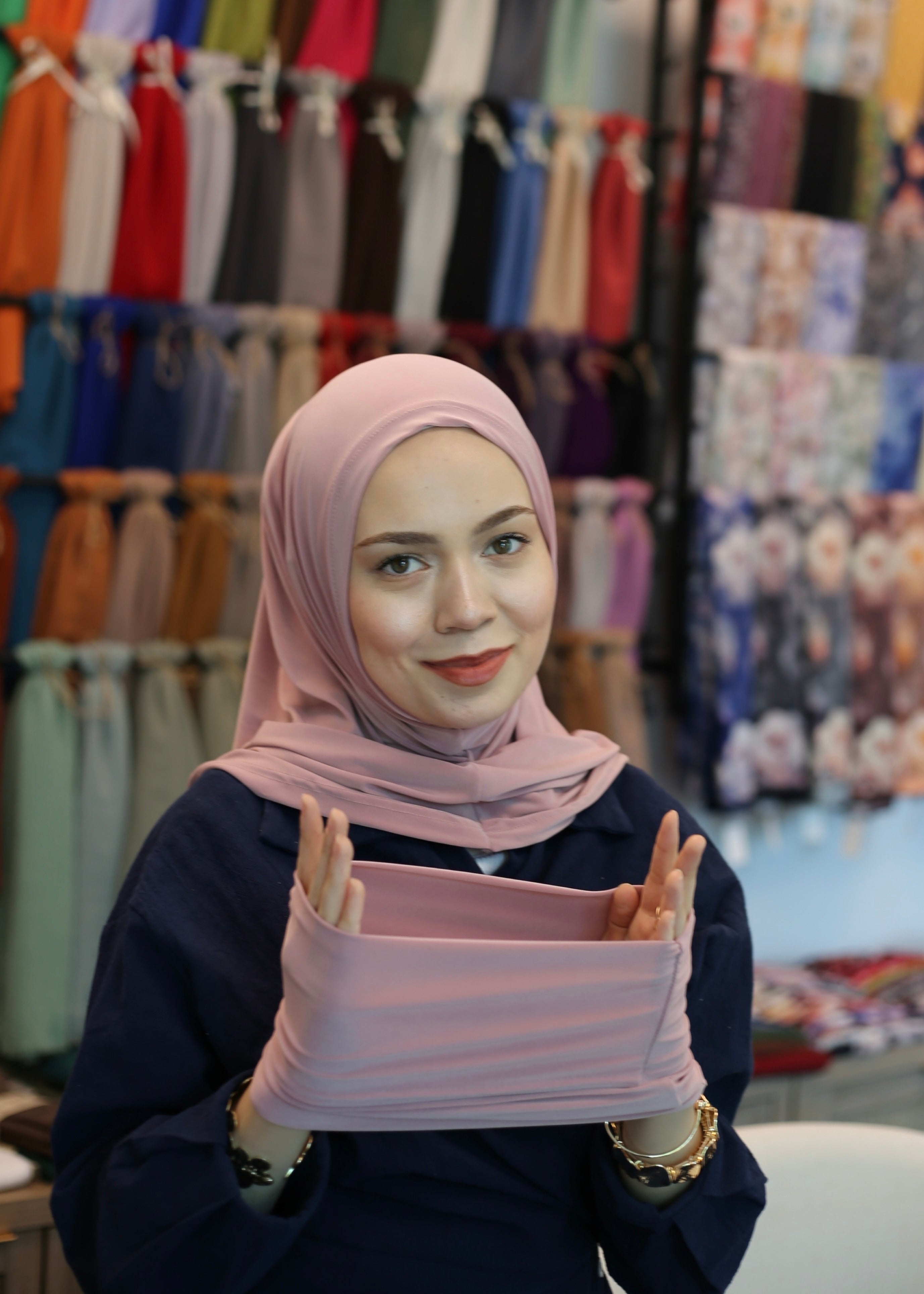 New Athletic Hijab -Blush Pink (No Snap Closure)