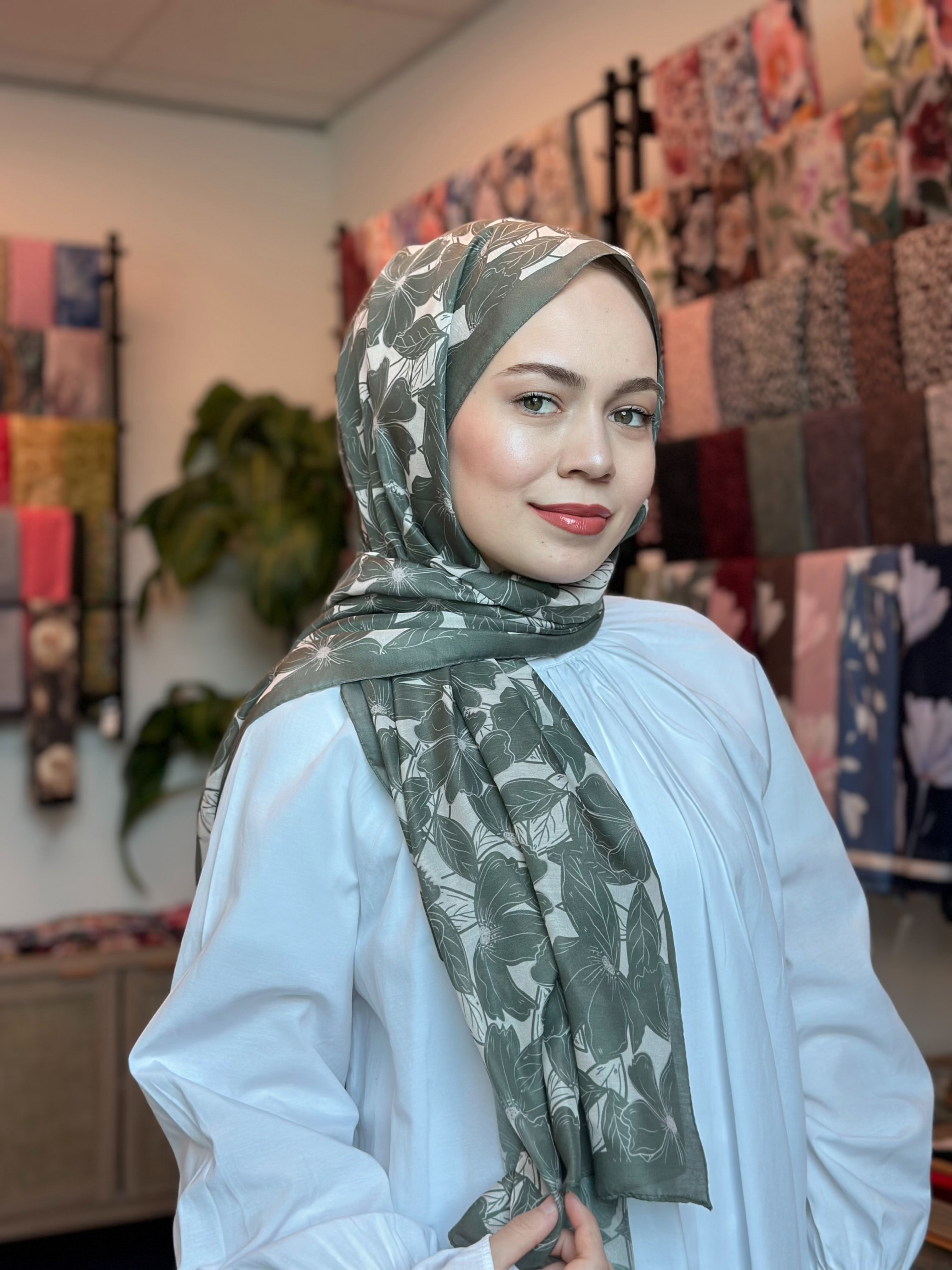 Floria Touch Hijab - Deep Khaki