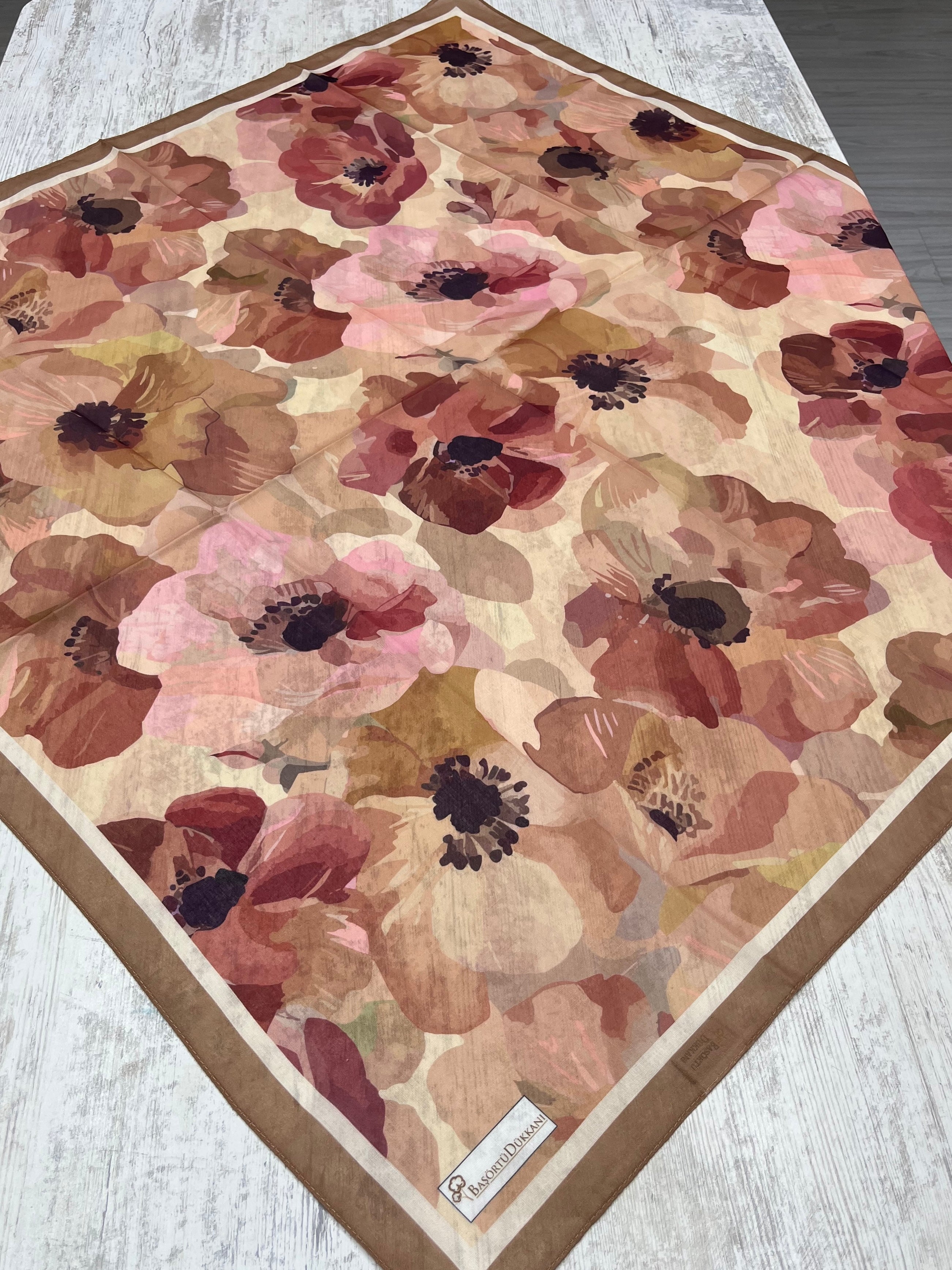 Maribel Square Scarf - Latte