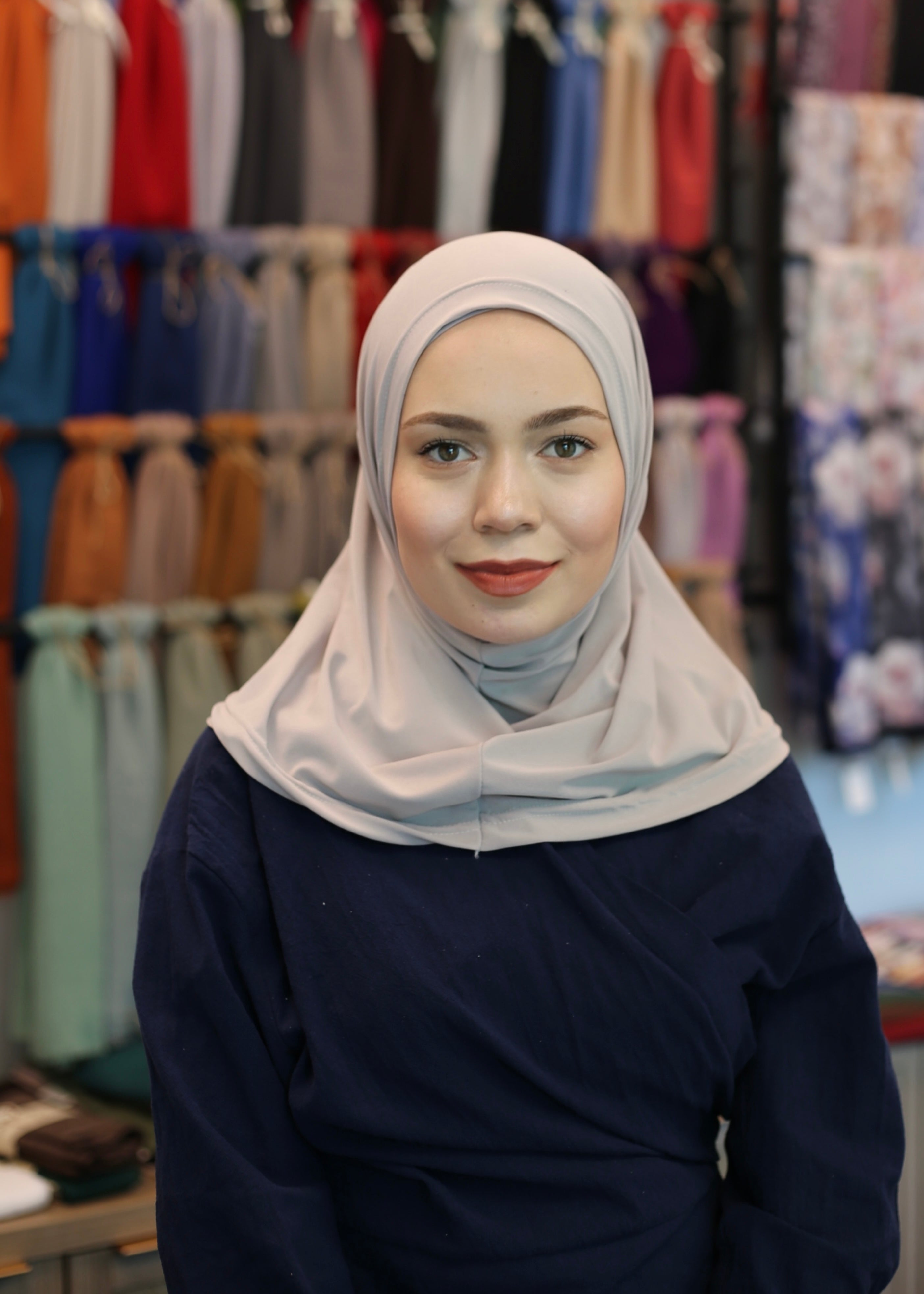 New Athletic Hijab -Beige (No Snap Closure)