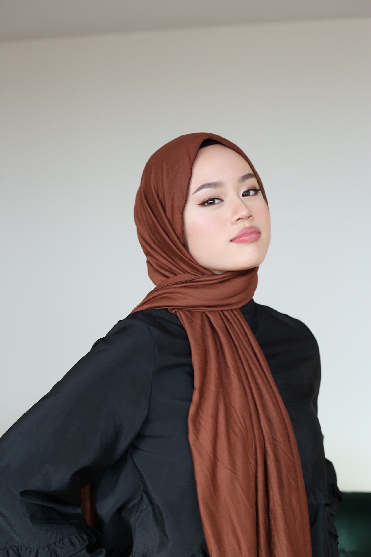 Jersey Hijab - Chocolate Brown