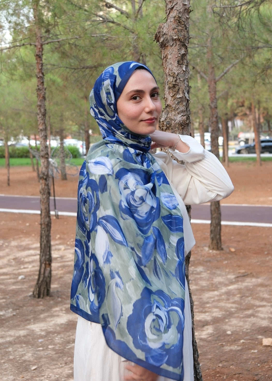 Rosara Hijab - Midnight Blue, Green