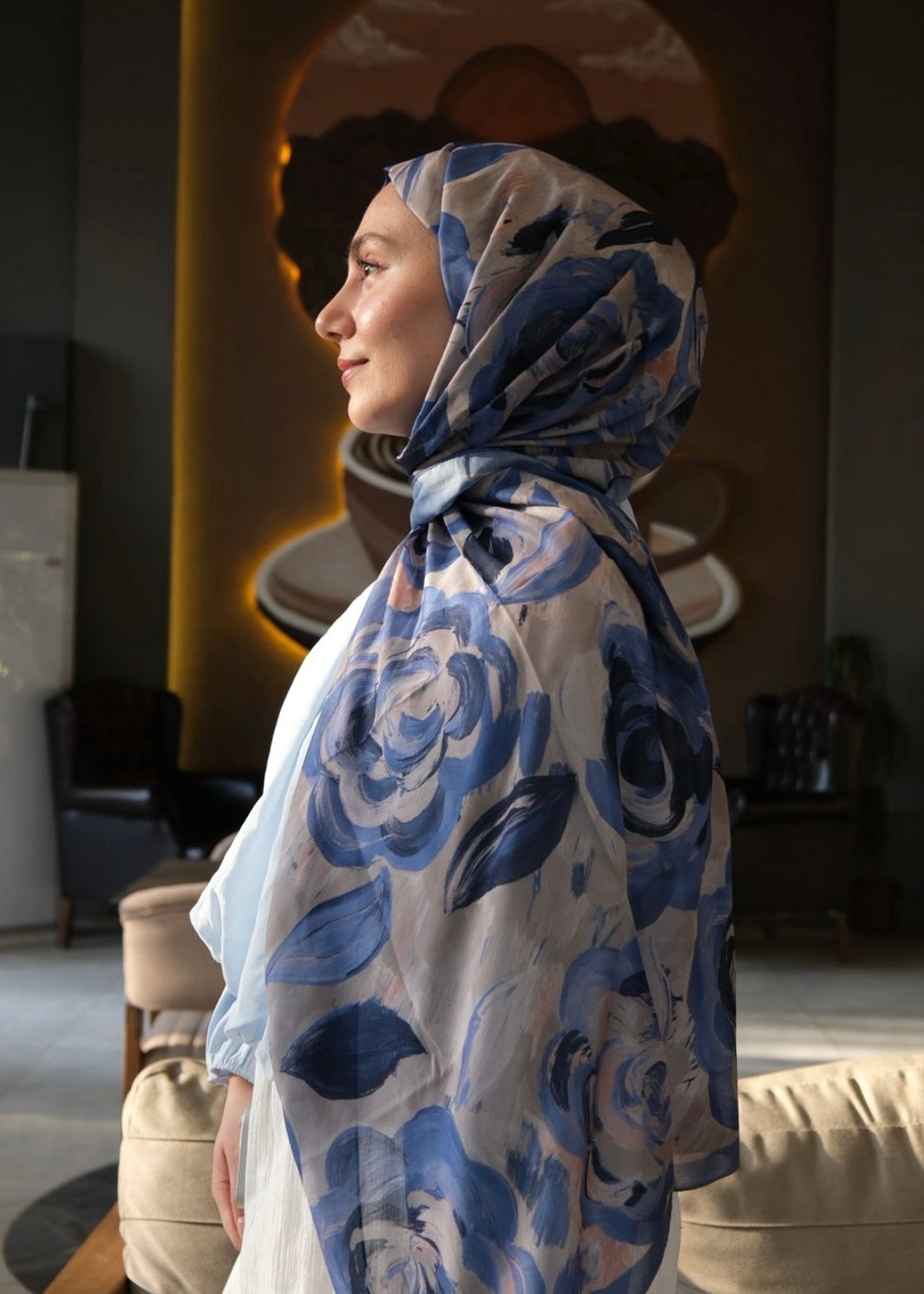 Rosara Hijab - Sand Blue