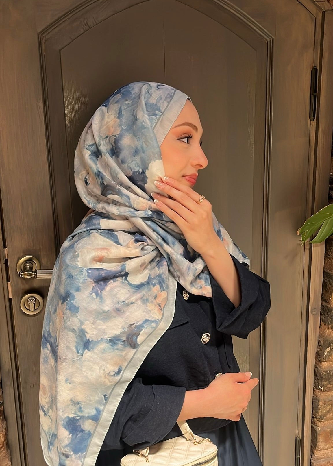 Rose Blend Hijab - Sky Blue