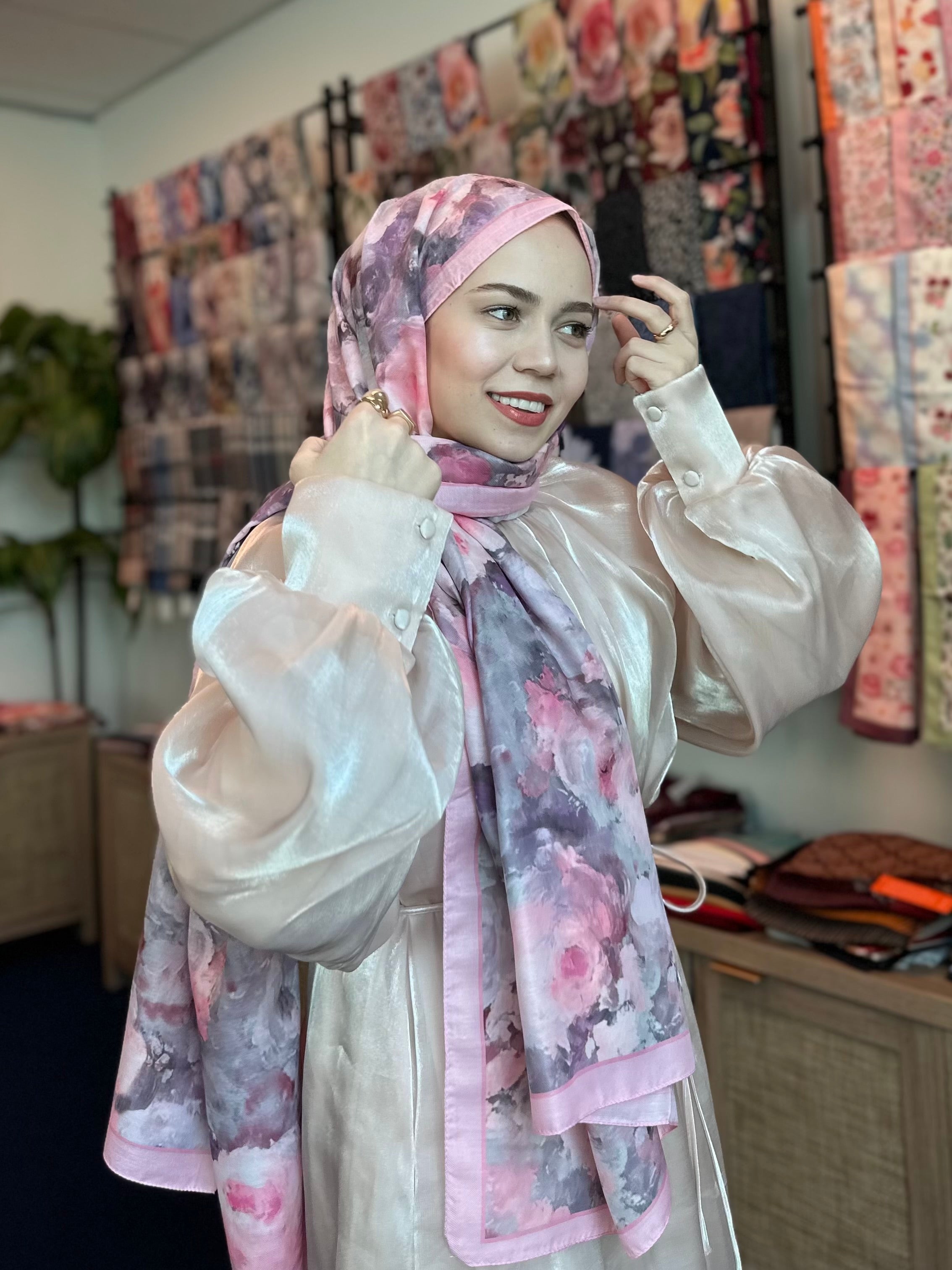 Rose Blend Hijab - Powder