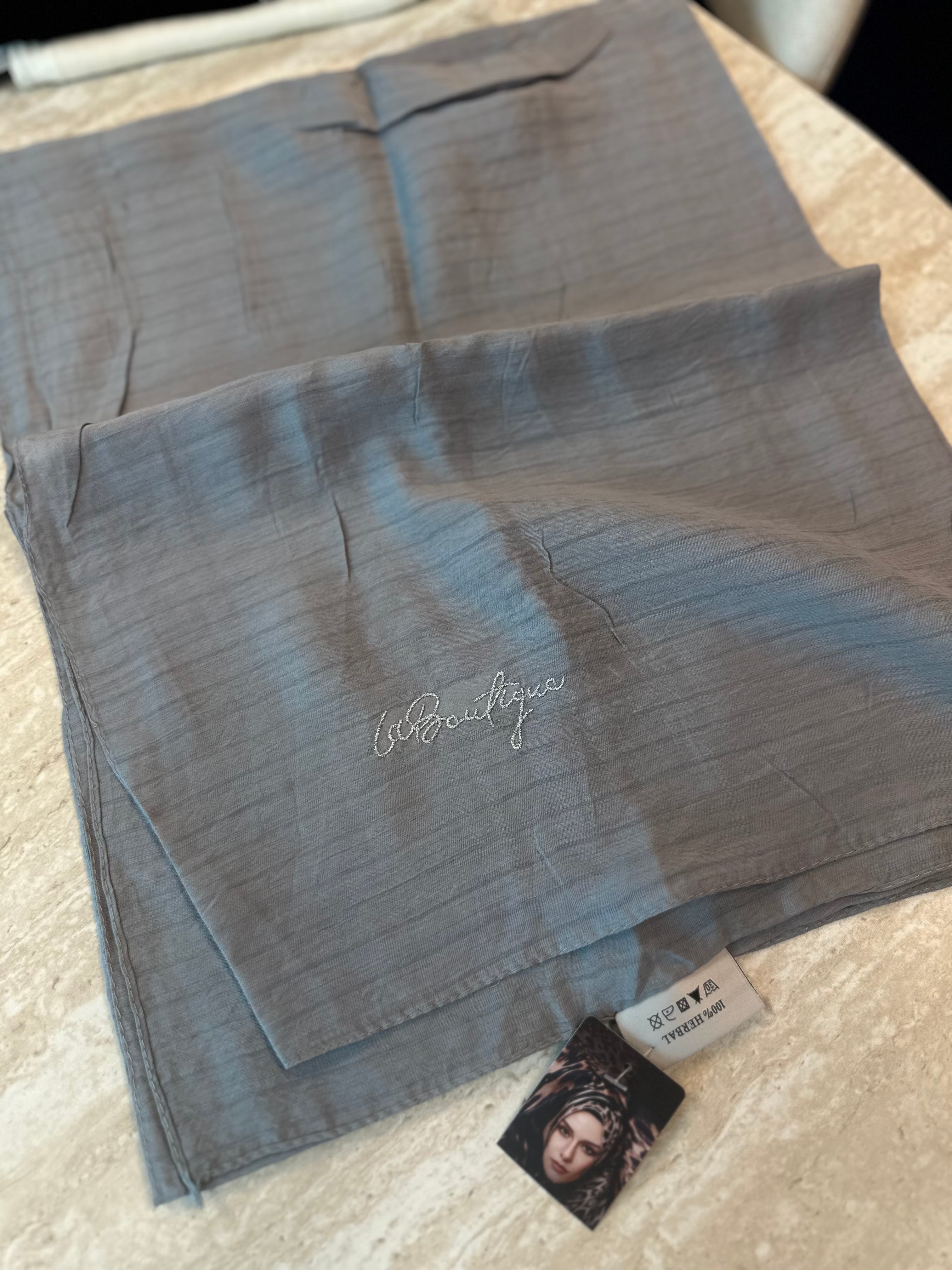 La Boutique - %100 Herbal Hijab Grey