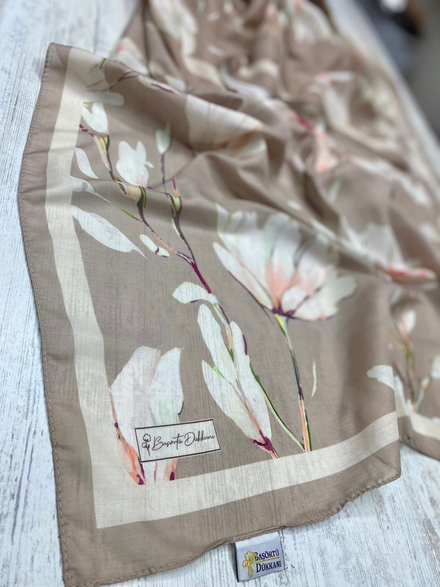 Silk Garden Hijab - Earth Beige