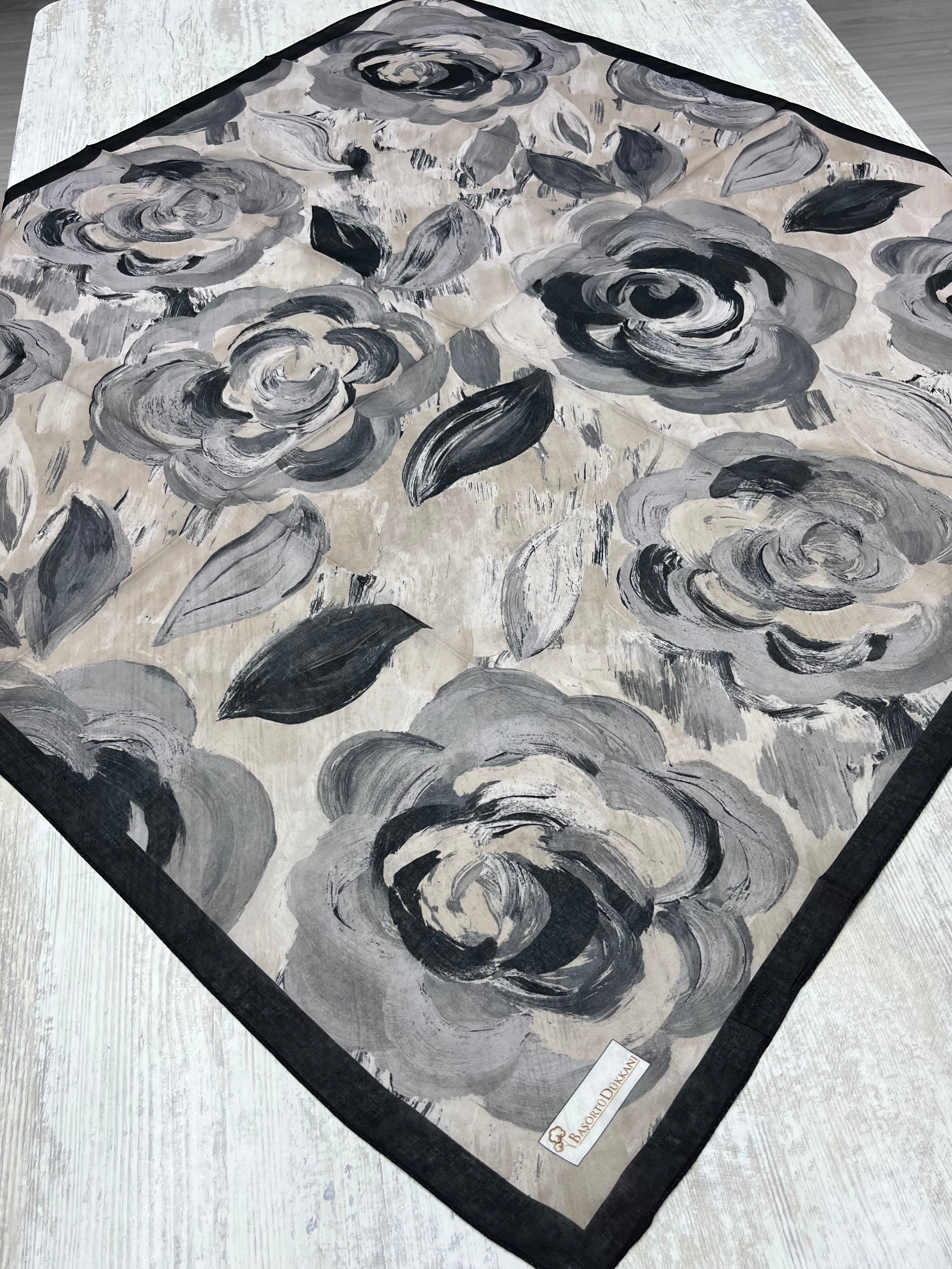 Rosara Square Scarf - Grey