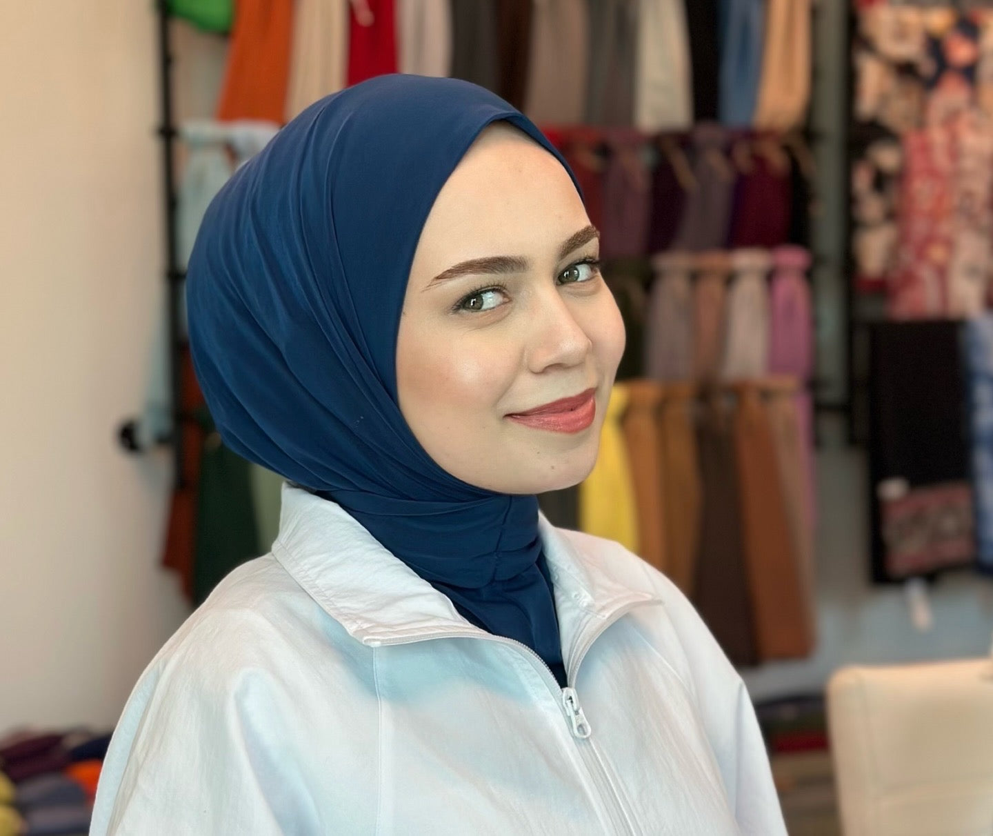 Athletic Hijab - Petrol Blue