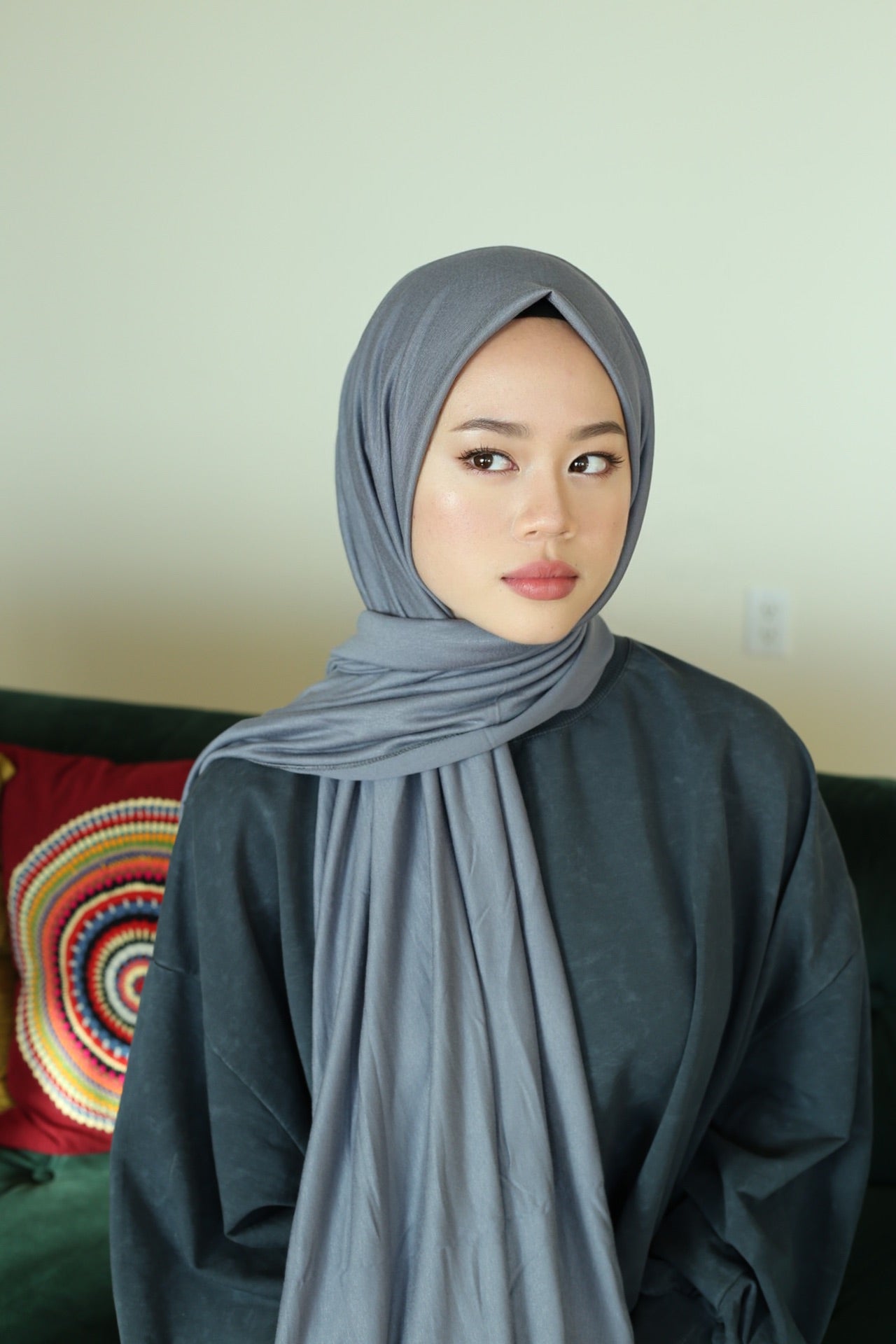 Jersey Hijab - Grey 2
