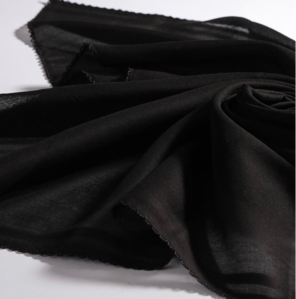 Black Square Cotton Underscarf-Black