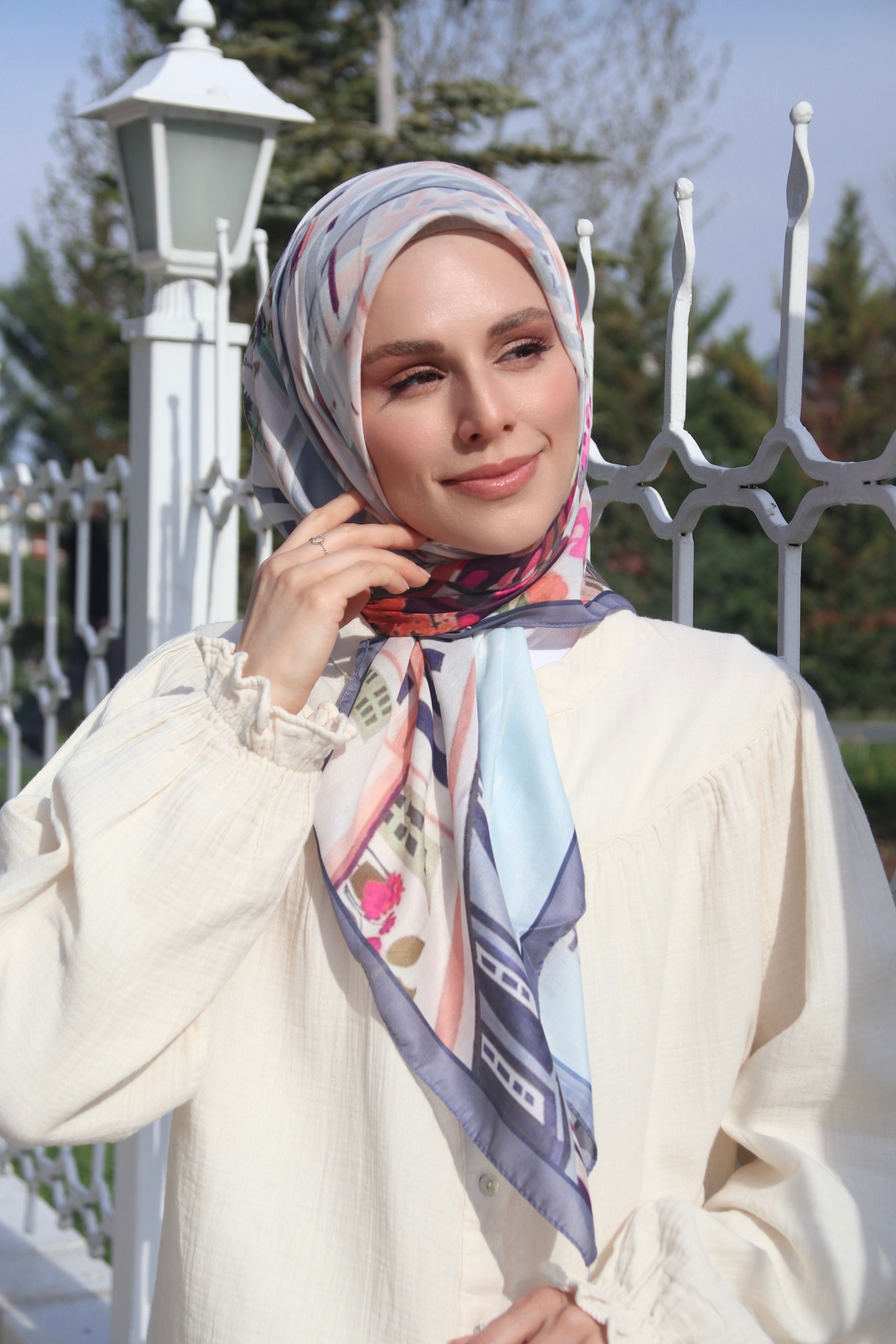 City Square Scarf - Dusty Purple