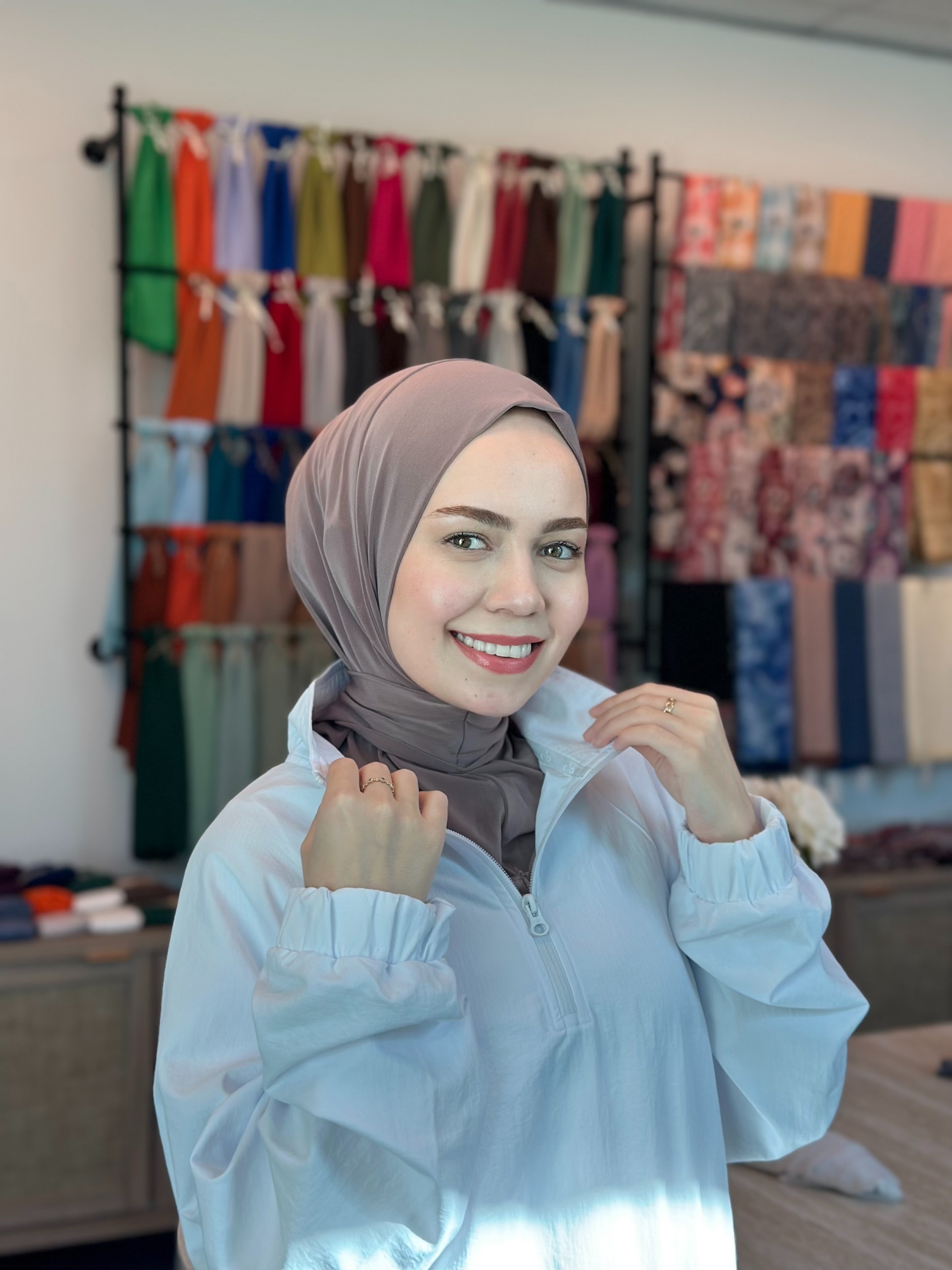 Athletic Hijab - Soft Taupe