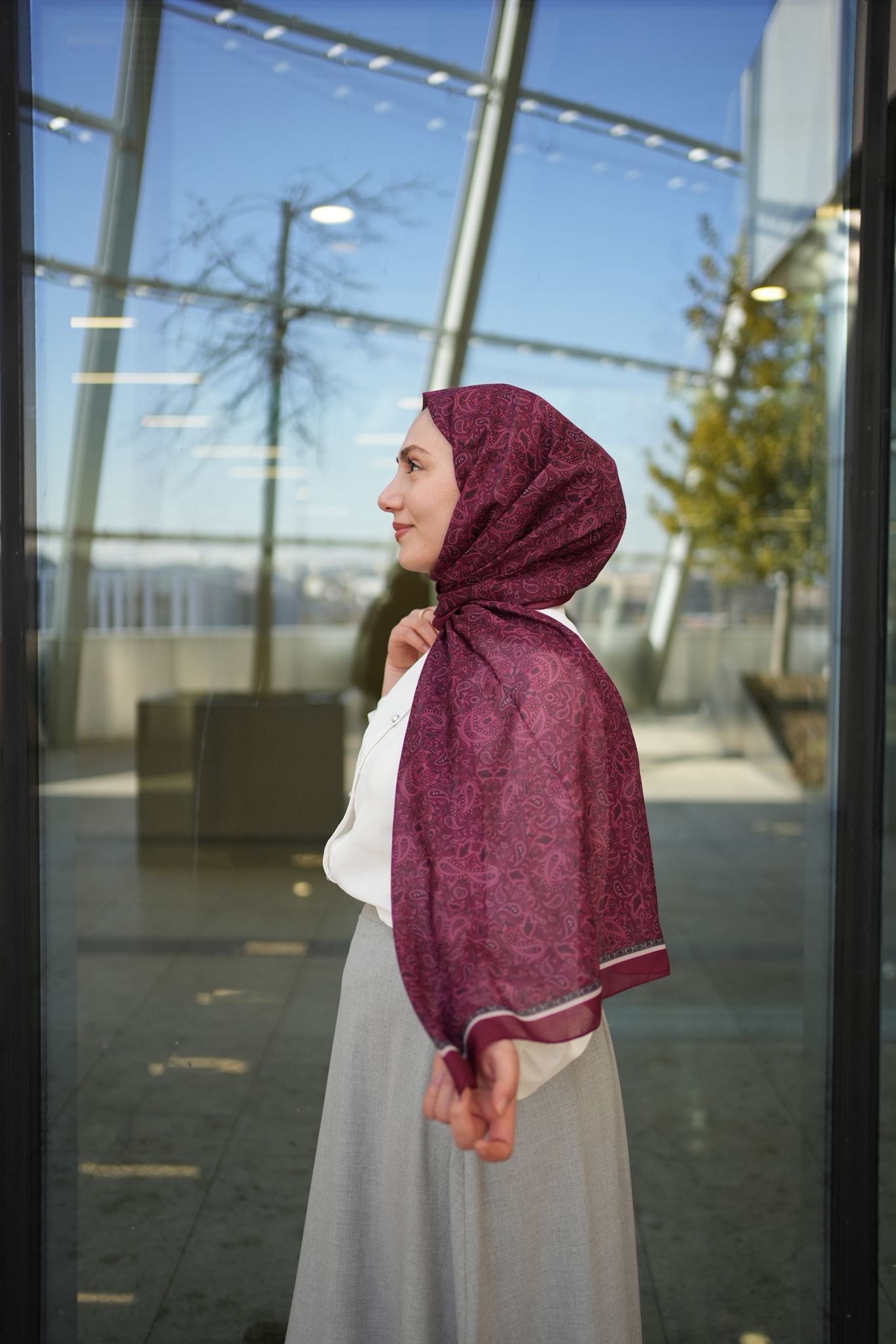 Scheherazade Hijab - Burgundy