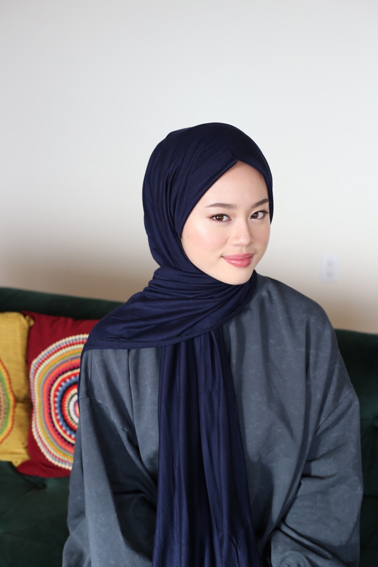 Jersey Hijab - Navy Blue